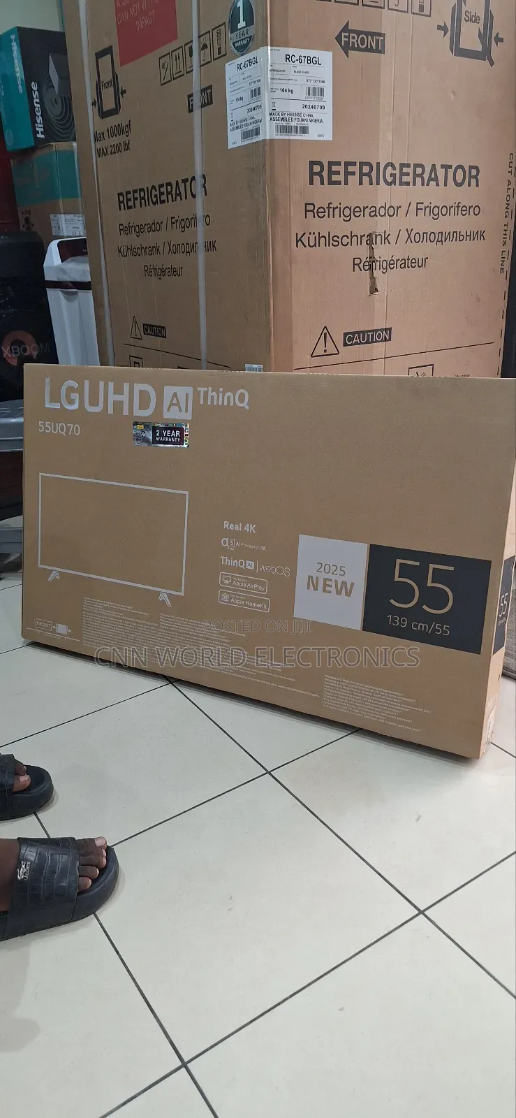New Lg 55"Inches Uhd Smart Flameless Netflix Youtube App