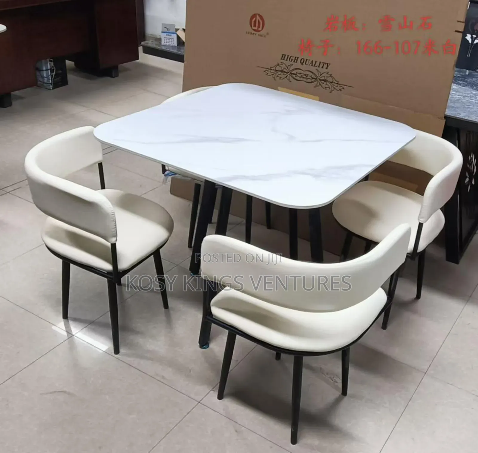 High Quality Marble Four Seater Dinning Set