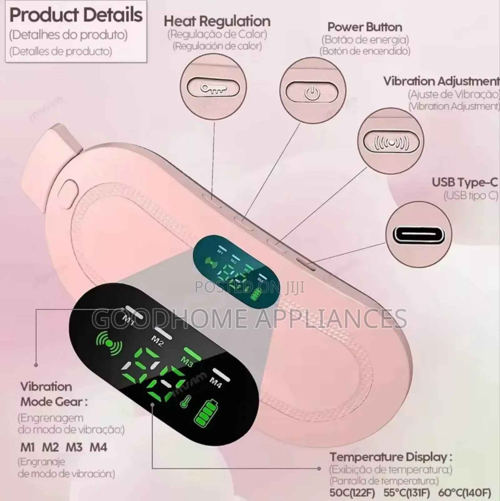 Warm Waist Massager Menstrual Heating Pad Relief