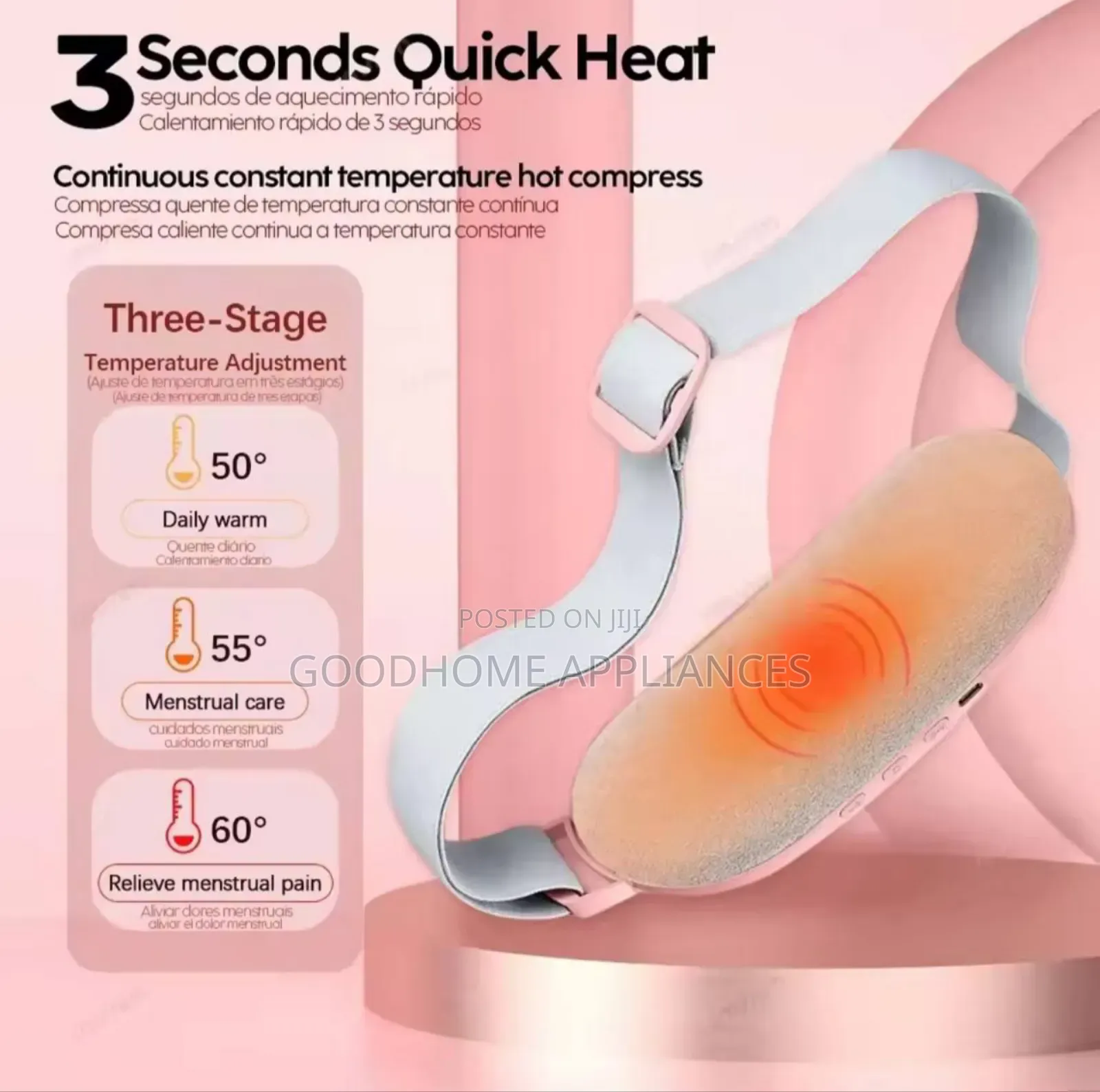 Warm Waist Massager Menstrual Heating Pad Relief