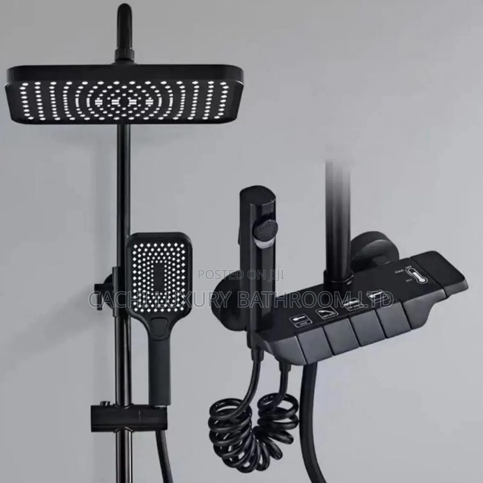 Black Piano Shower Set