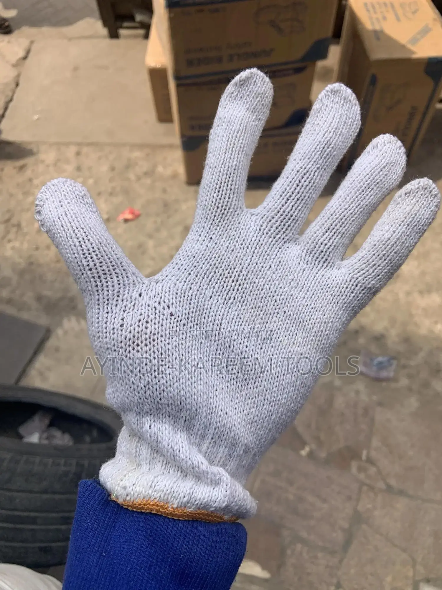 Dotted Cotton Hand Gloves (12pairs)1 Dozen