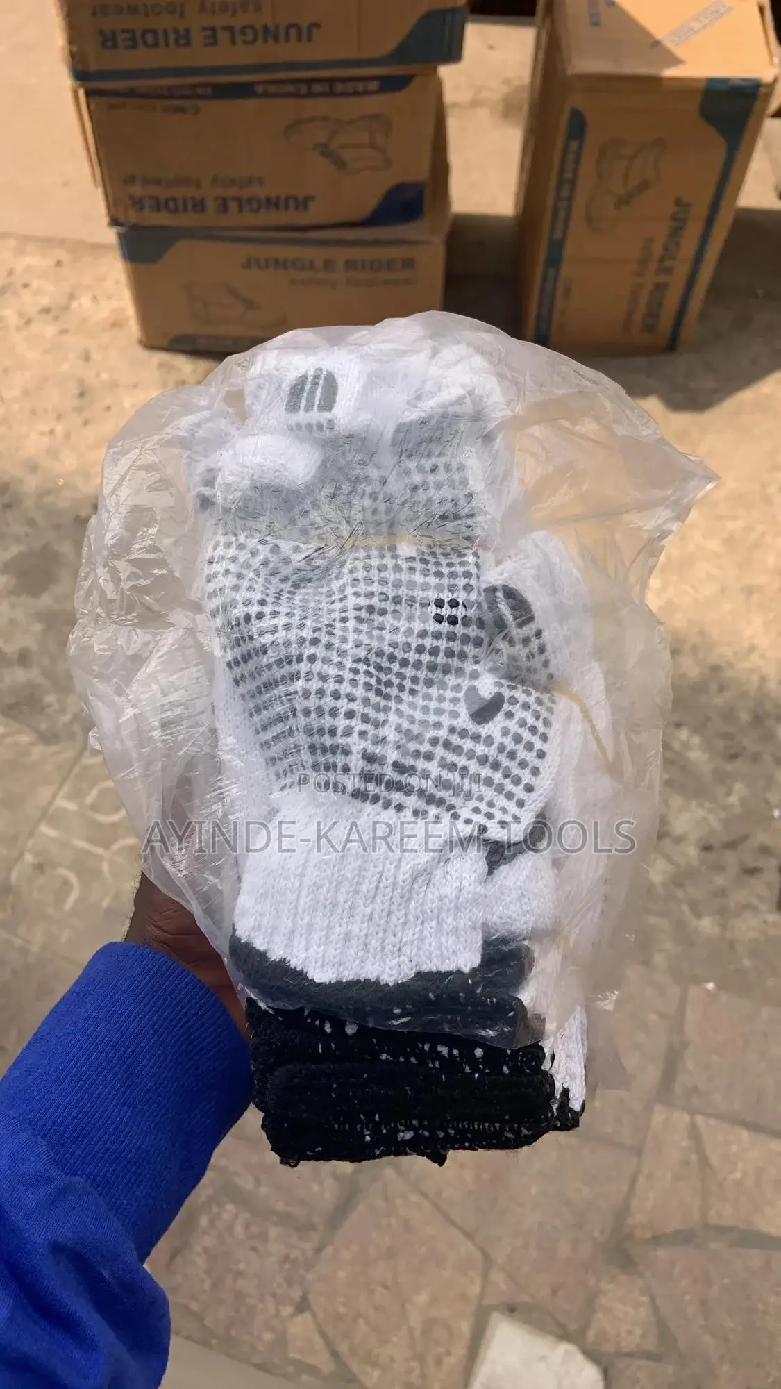 Dotted Cotton Hand Gloves (12pairs)1 Dozen