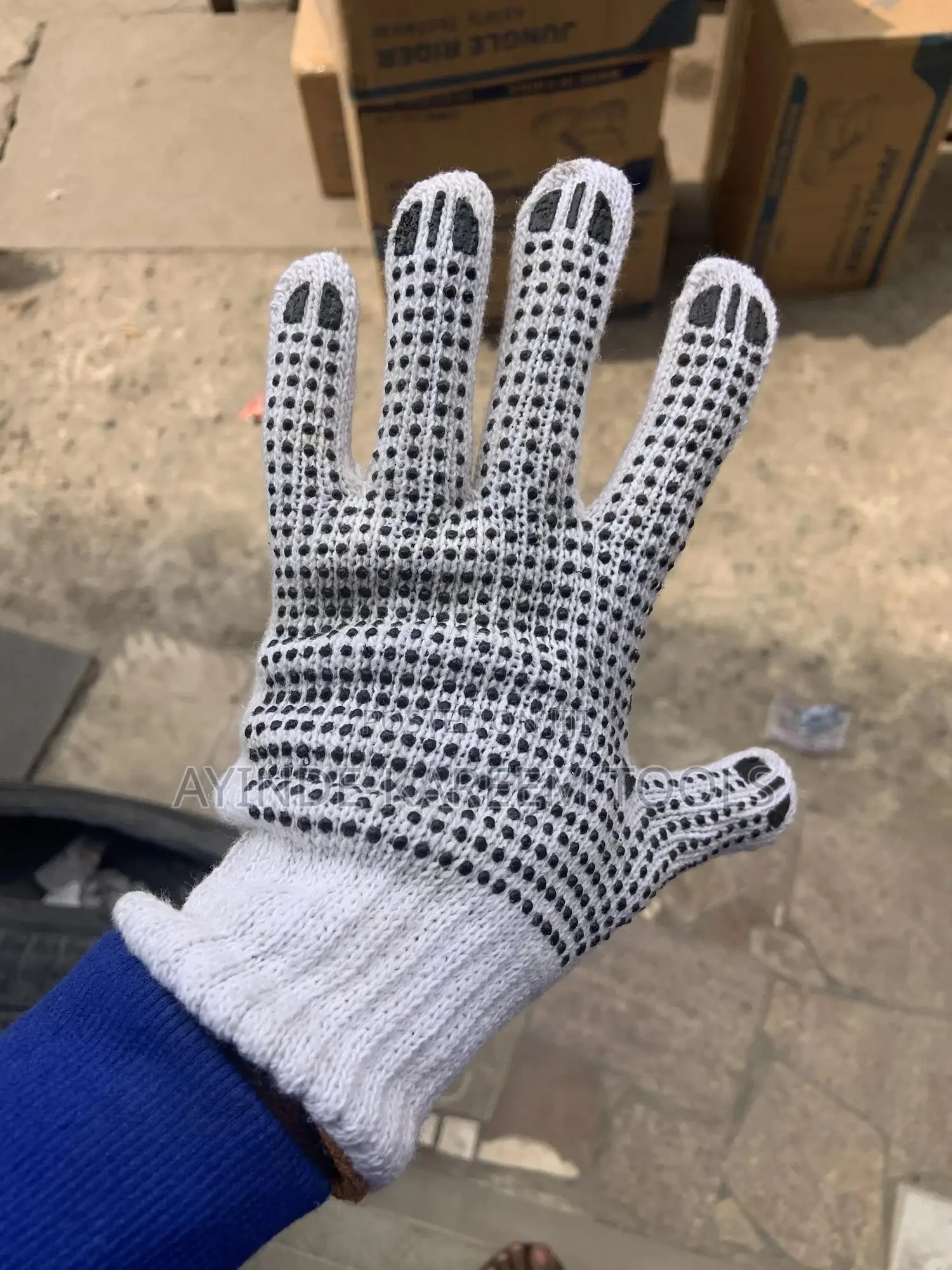 Dotted Cotton Hand Gloves (12pairs)1 Dozen