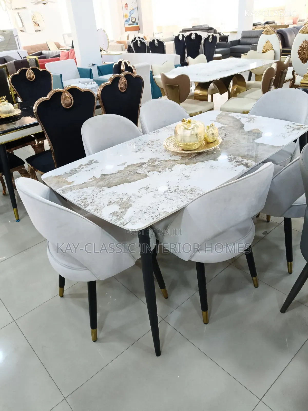 Dining Table With Chairs Marble Top