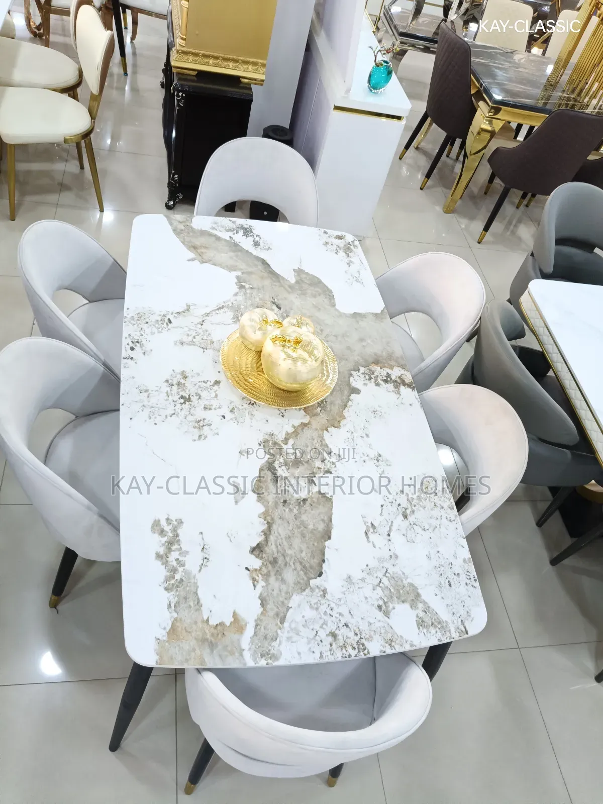 Dining Table With Chairs Marble Top