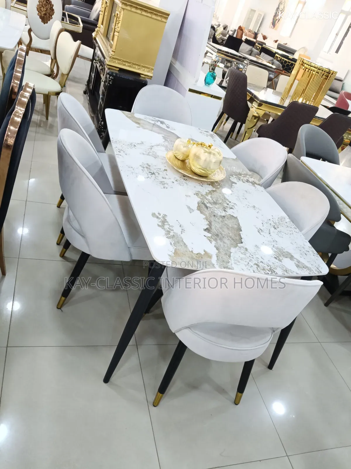 Dining Table With Chairs Marble Top