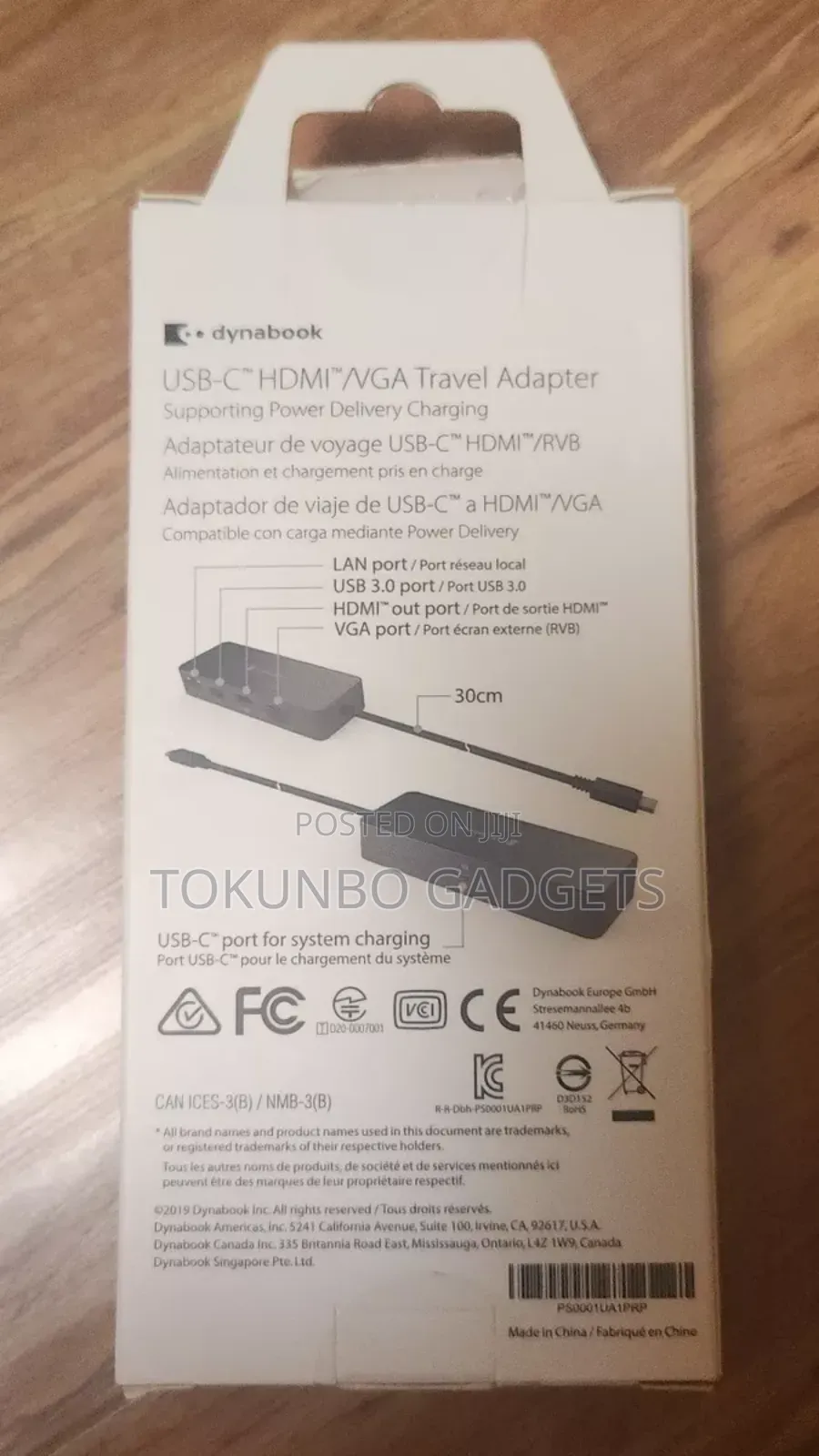 Dynabook Docking Station - USB-C to HDMI/VGA Travel Adapter