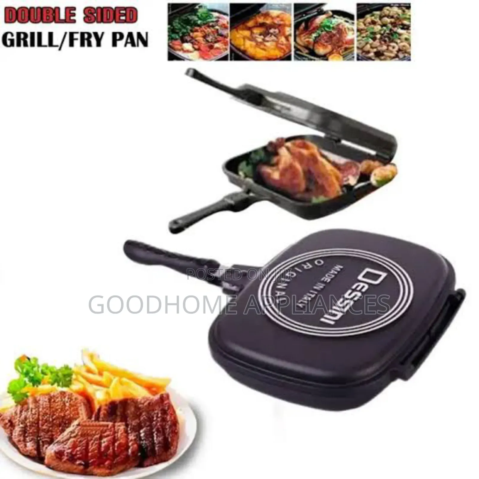 Multiple Sided Grill and Fry Pan 36cm