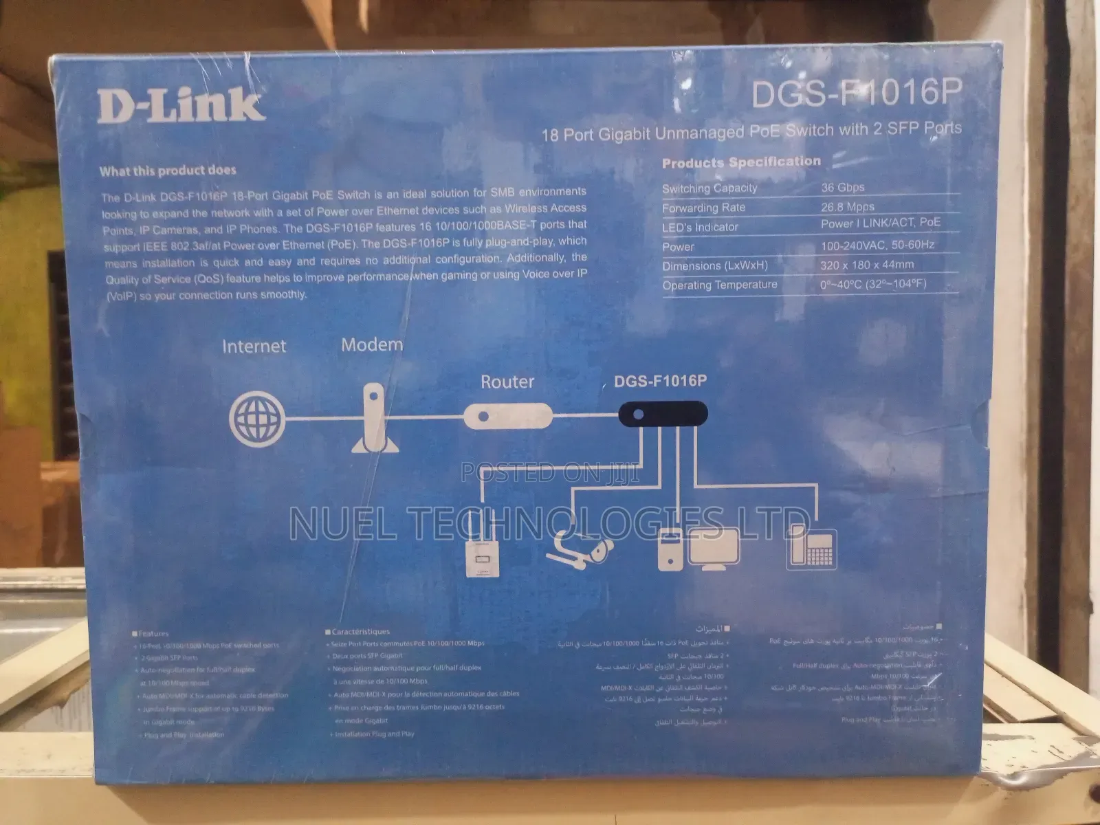 D-Link 18 Port Gigabit Unmanaged Poe Switch With 2 SFP Port