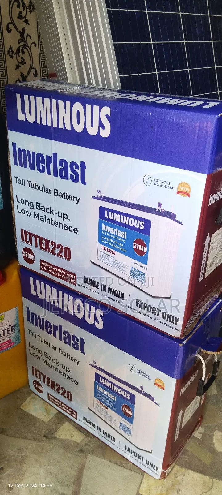 Inverlast Luminous Solar Tubular Battery 220ah