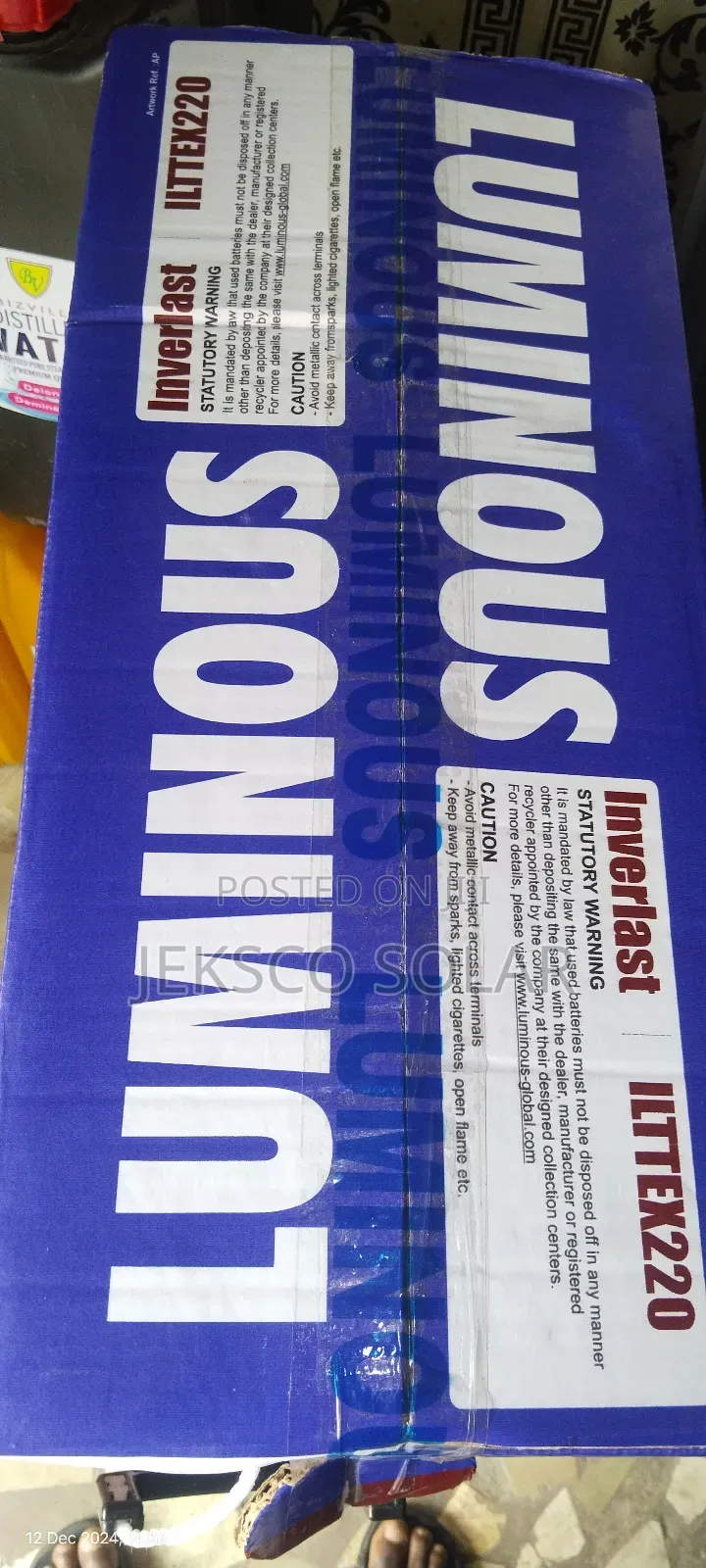 Inverlast Luminous Solar Tubular Battery 220ah