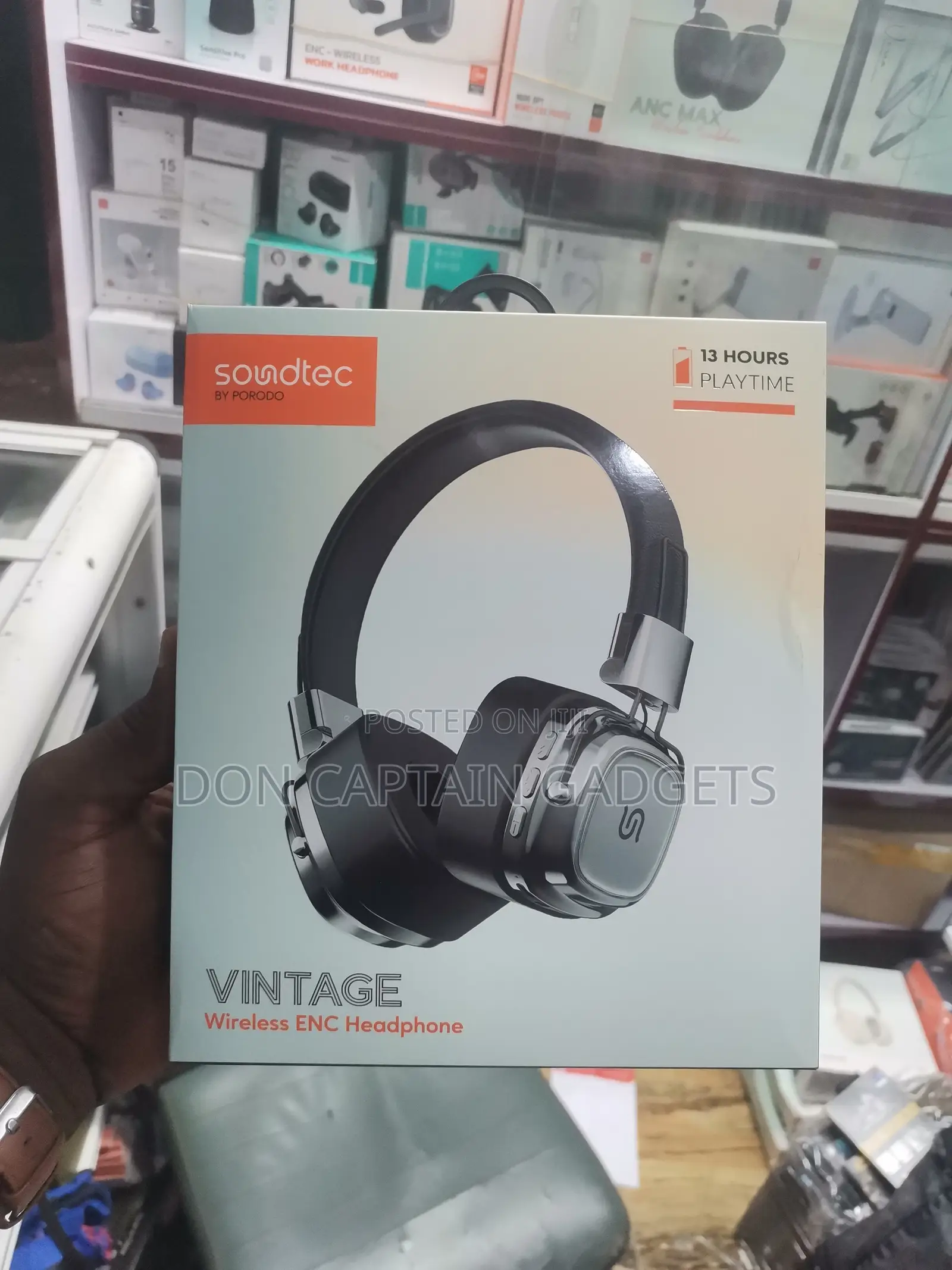 Porodo Soundtec Vintage Wireless ENC Headband