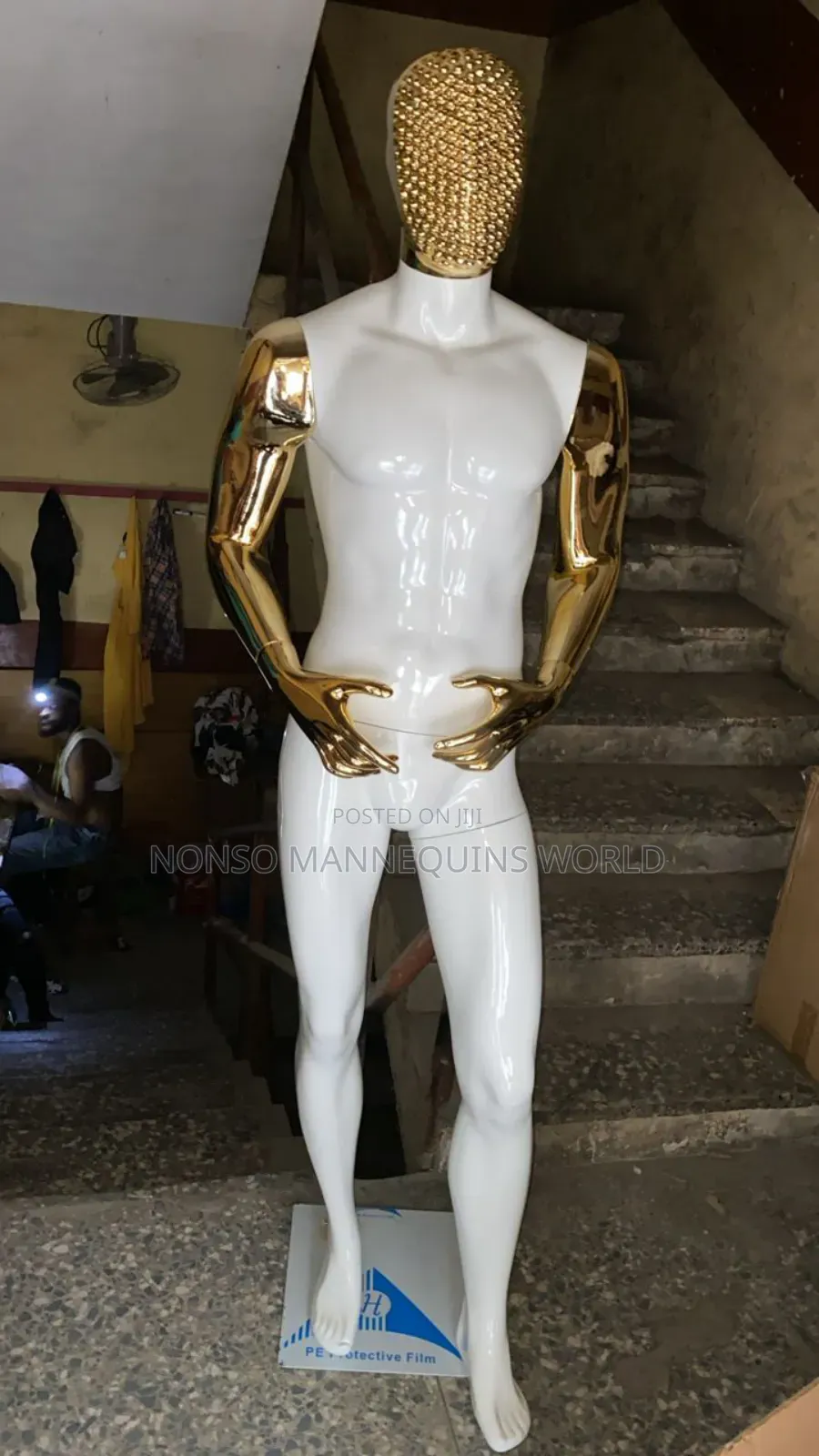 Stone Face White Gold Male Dummy