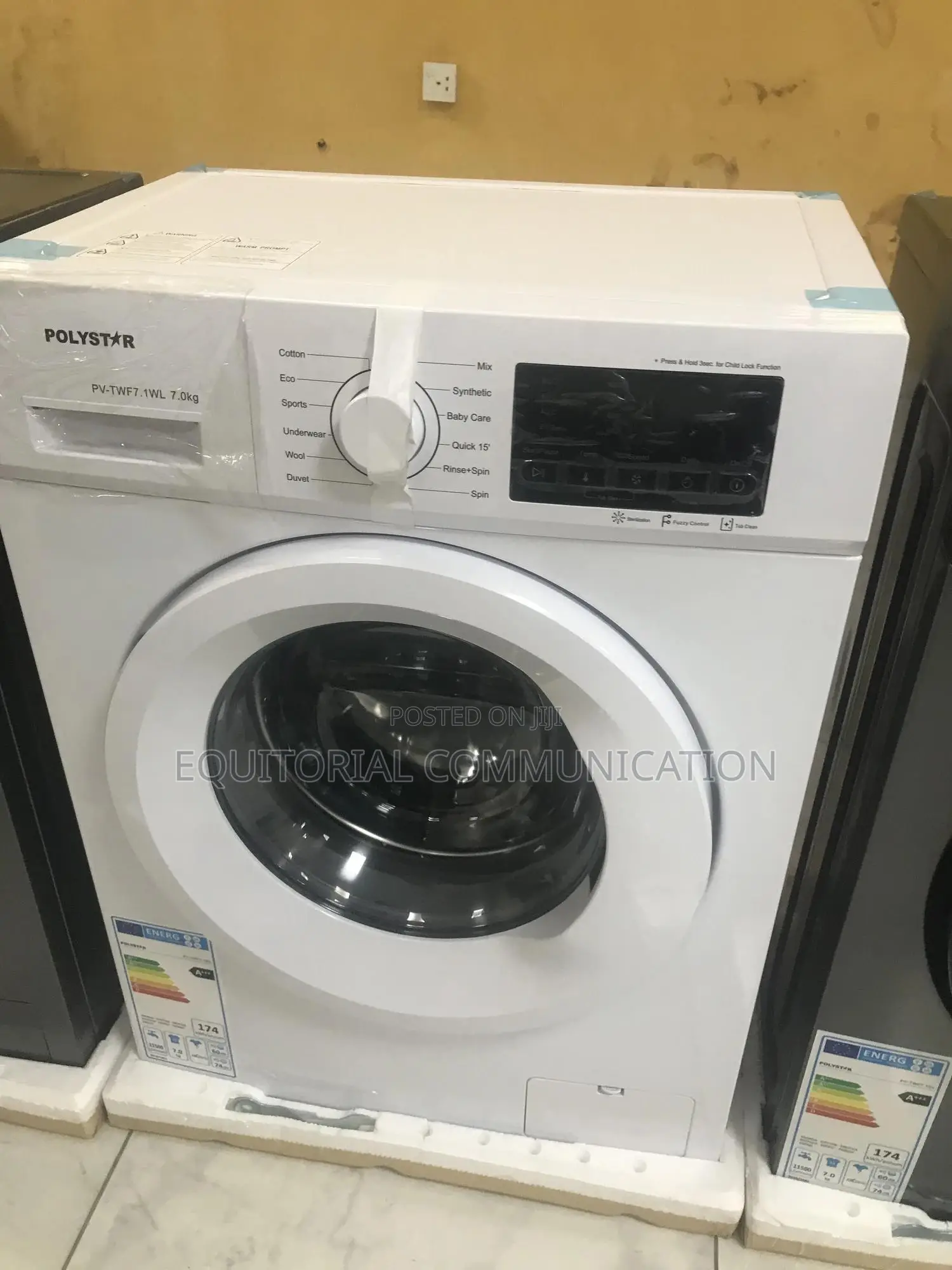 Polystar 7.0kg Frontload Multiple Wash Cycle Washing Machine