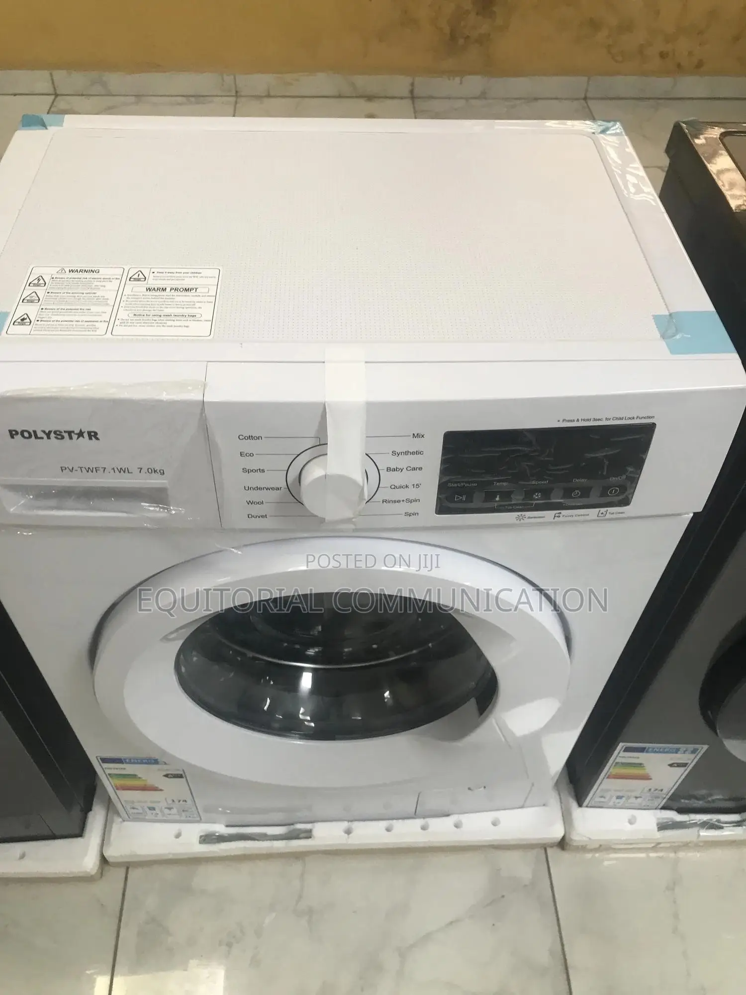 Polystar 7.0kg Front Load Washing Machine [Pre-wash Cycle]