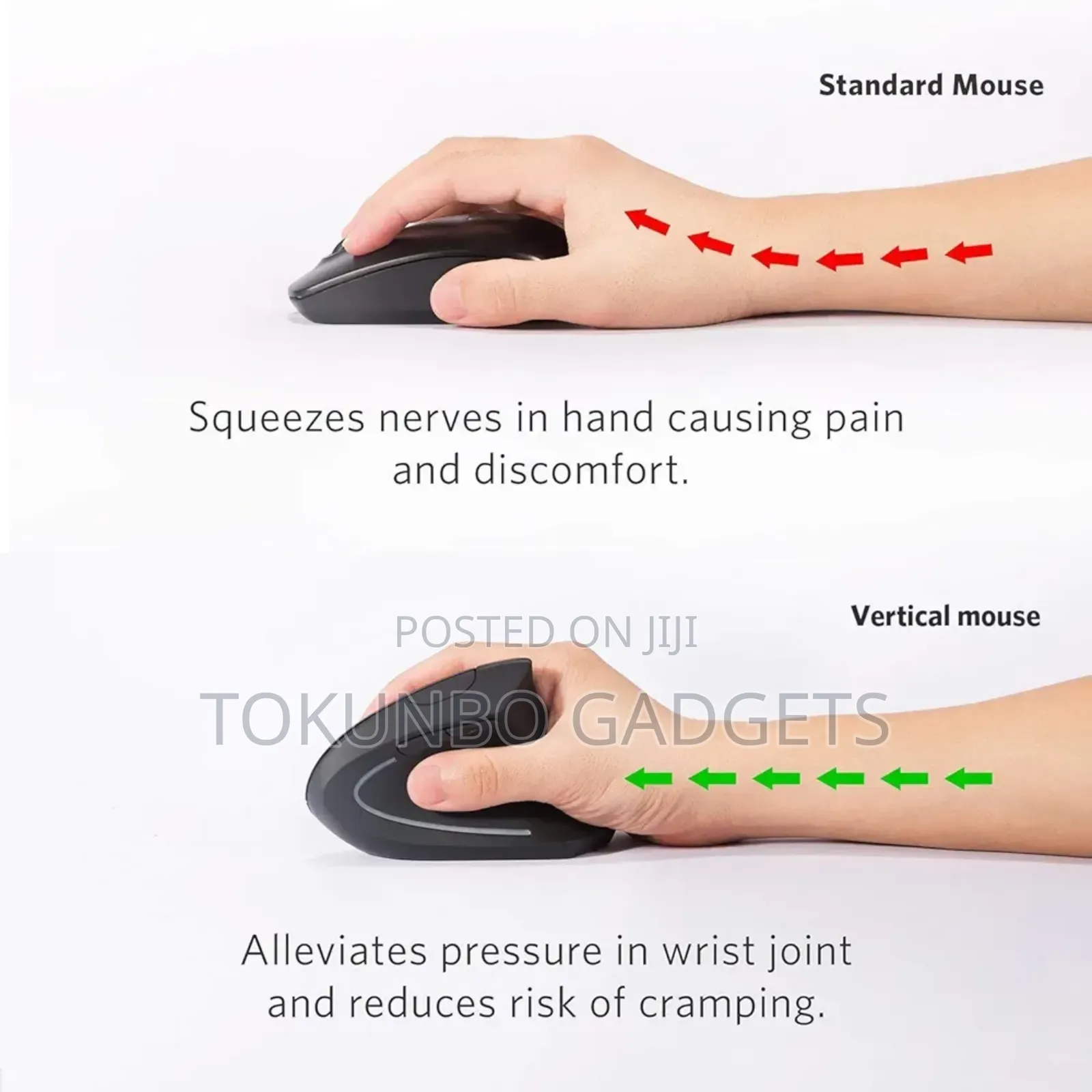 Anker TM137G 2.4G Wireless 5-Button USB Nano Ergonomic Mouse