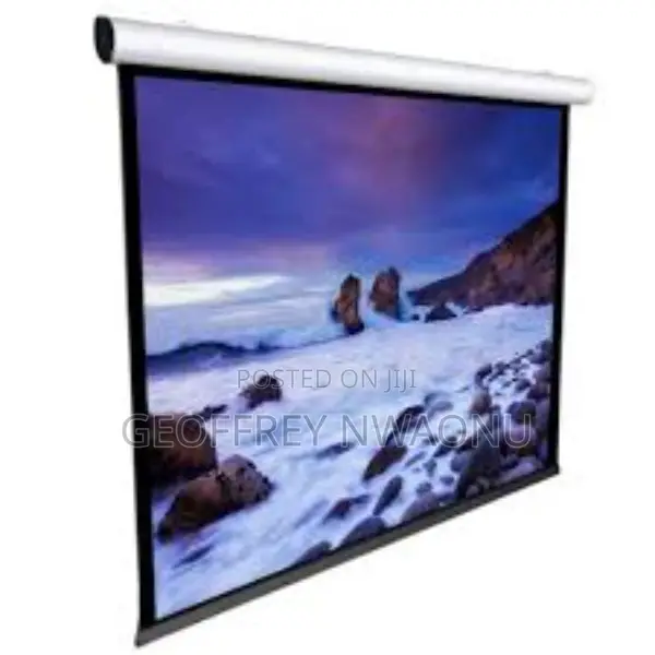 144 X144 Motorized Projector Screen|Remote-Controlled Screen