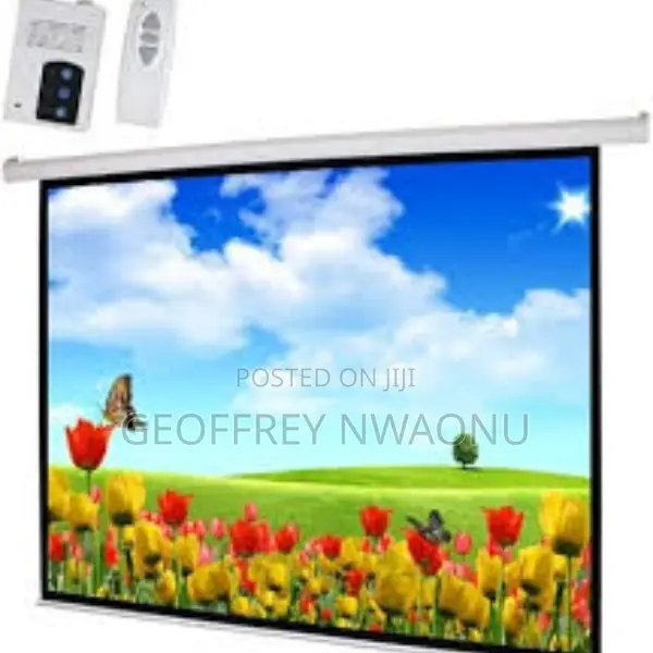 180 X180 Motorized Projector Screen||Screen With Remote