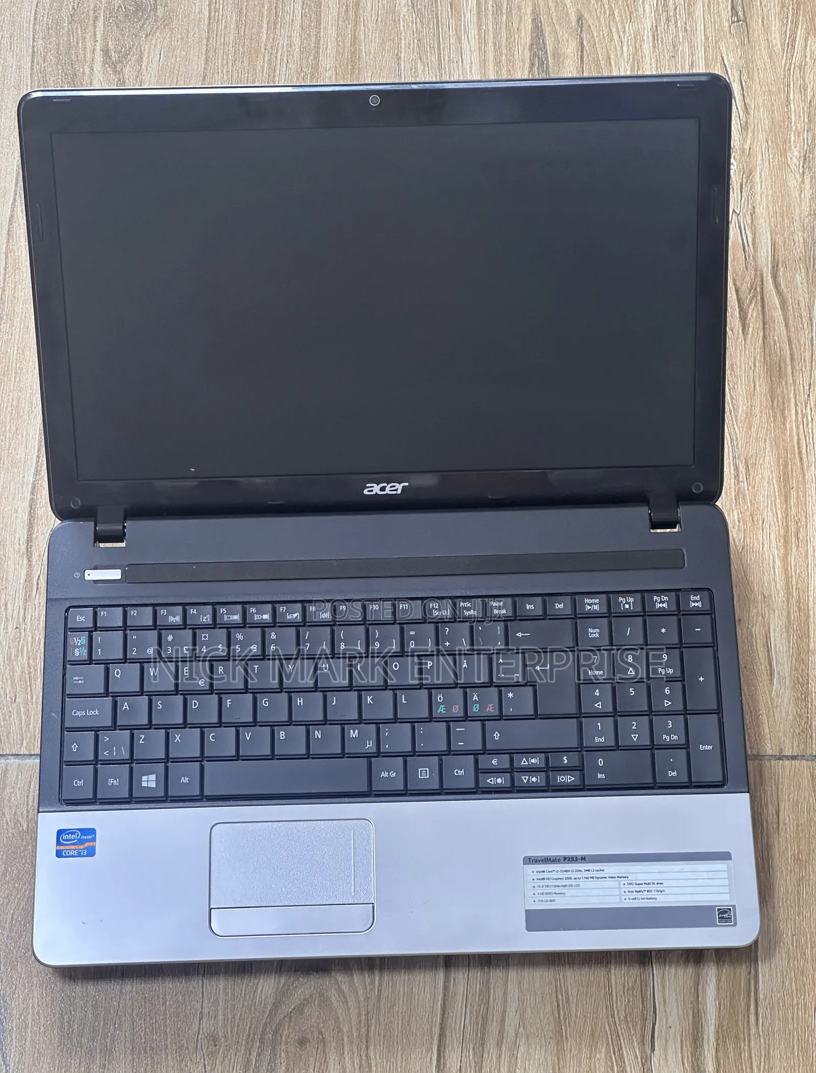 Laptop Acer TravelMate P253 M 4GB Intel Core I3 HDD 750GB