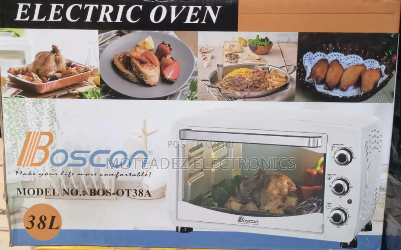Boscon 38l Multifunctional Electric Oven, Bake/Toaster and Grill