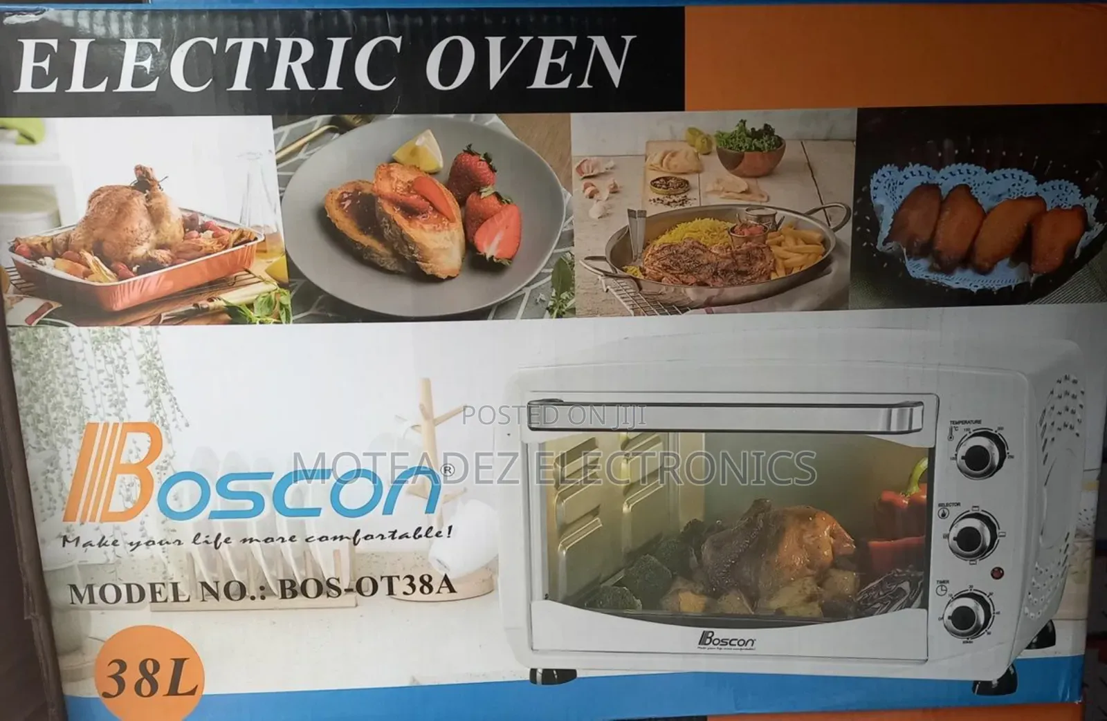Boscon 38l Multifunctional Electric Oven, Bake/Toaster and Grill