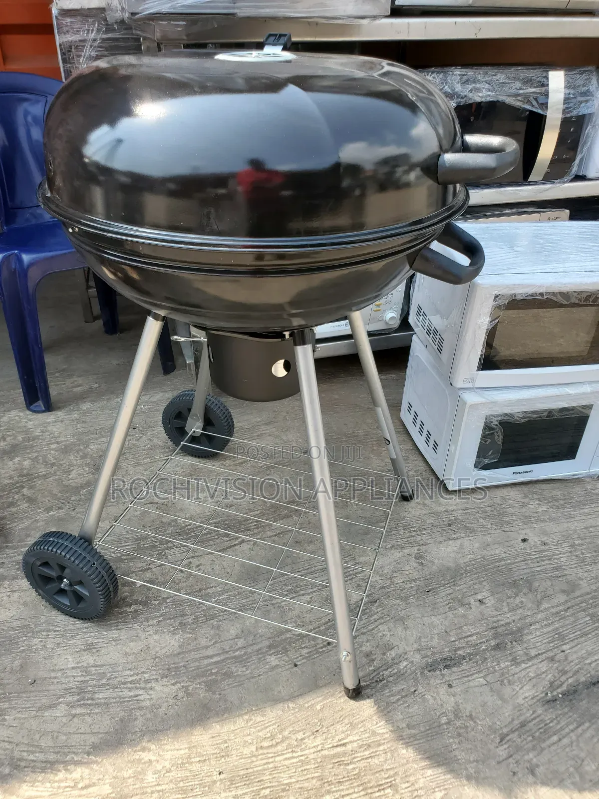 Charcoal BBQ Kettle BBQ With Hinge Modern Barbecue Grill