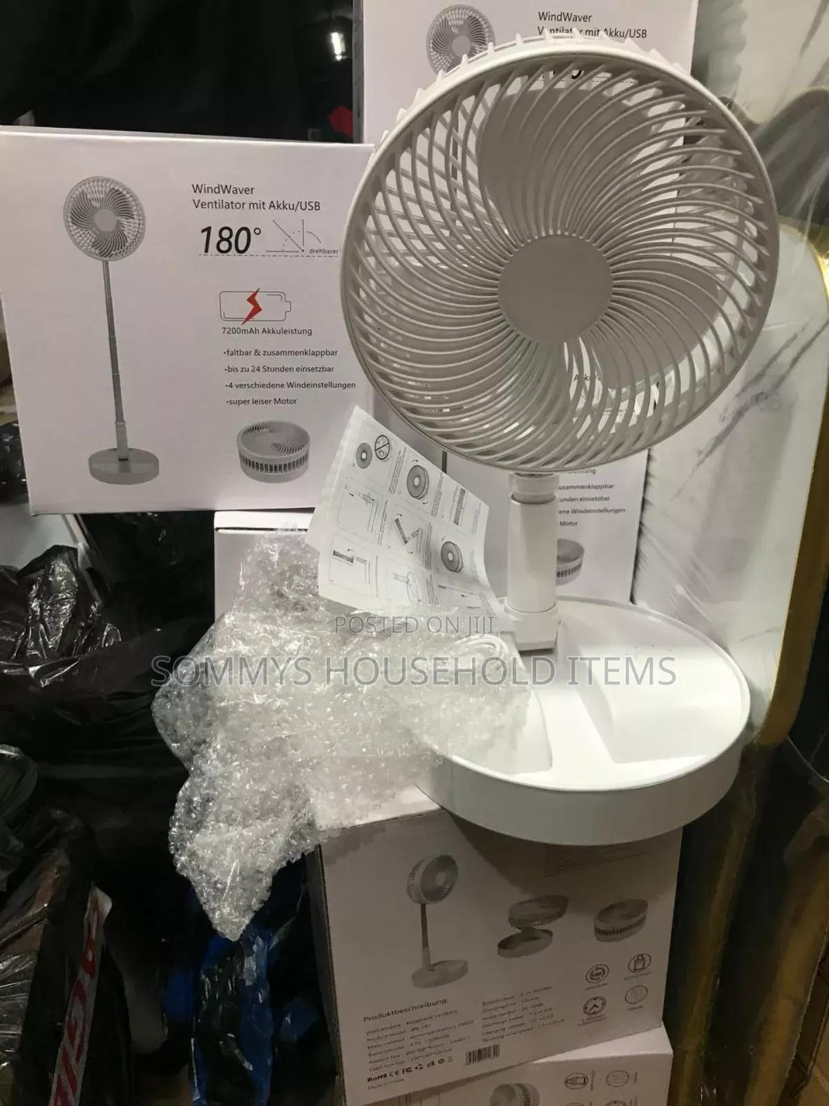 Foldable Rechargeable Fan