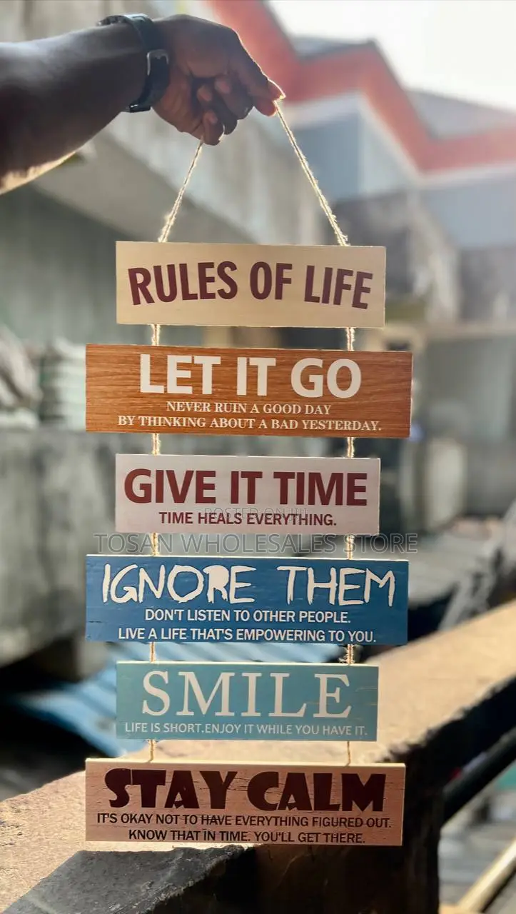 Rules of Life Plaque
