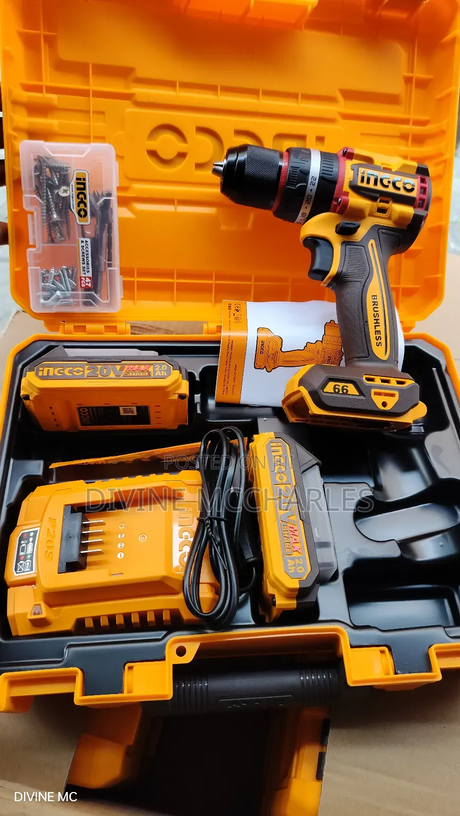 Ingco Compact Brushless Cordless Impact Drill Cidli20668