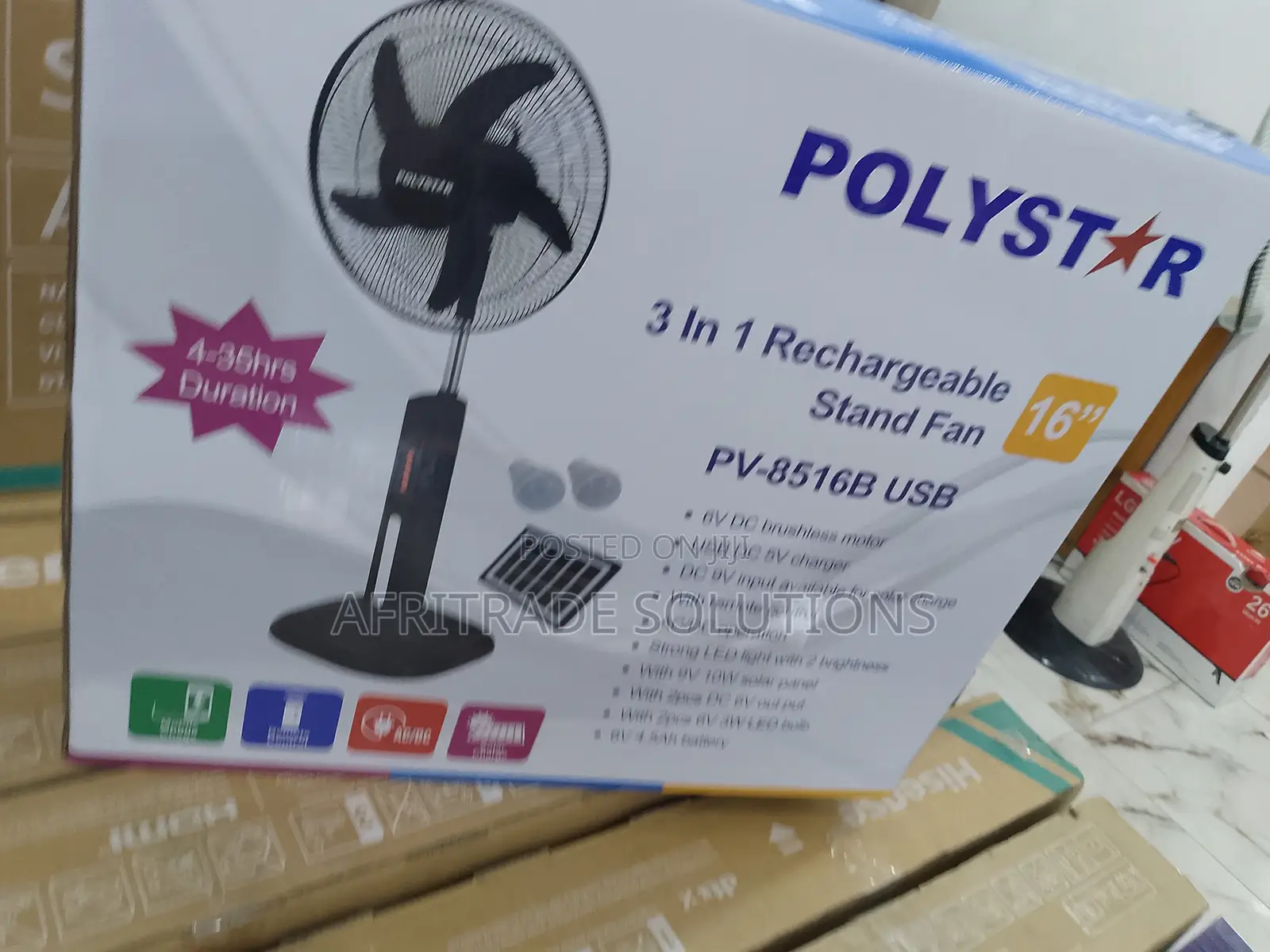 Stay Fresh All Year Polystar 3in1 Rechargeable Fan
