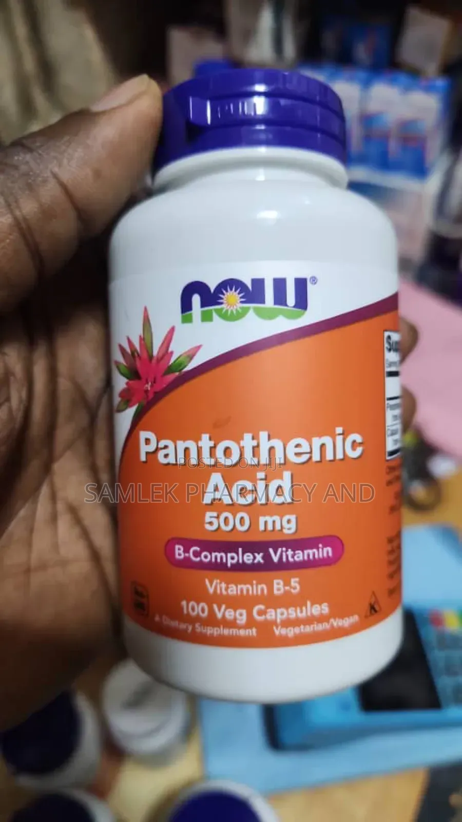Now Pantothenic Acid (Vitamin B-5) 500 Mg, 100caps