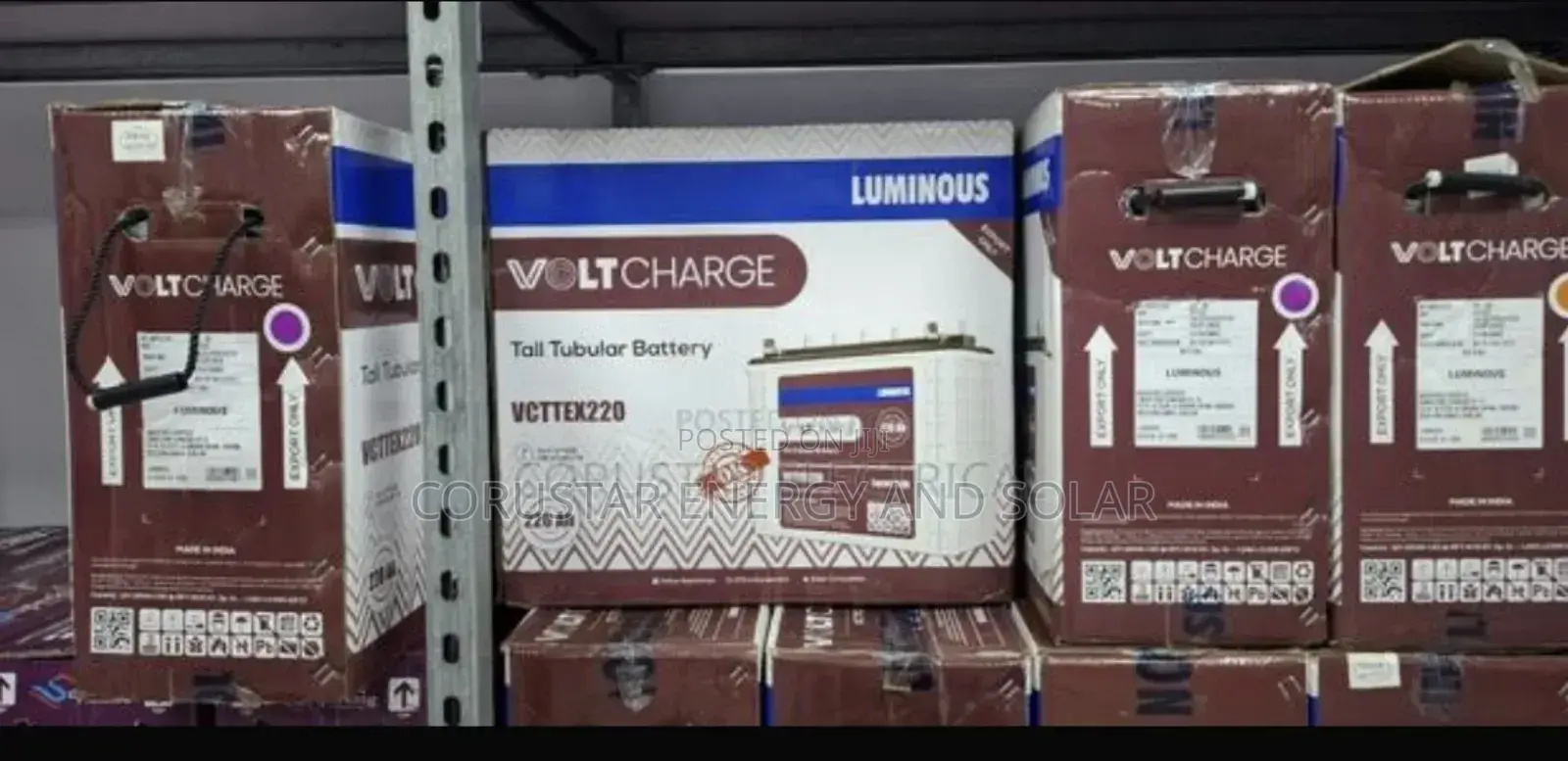 Luminous Voltcharge 220ah 12v Tall Tubular Battery