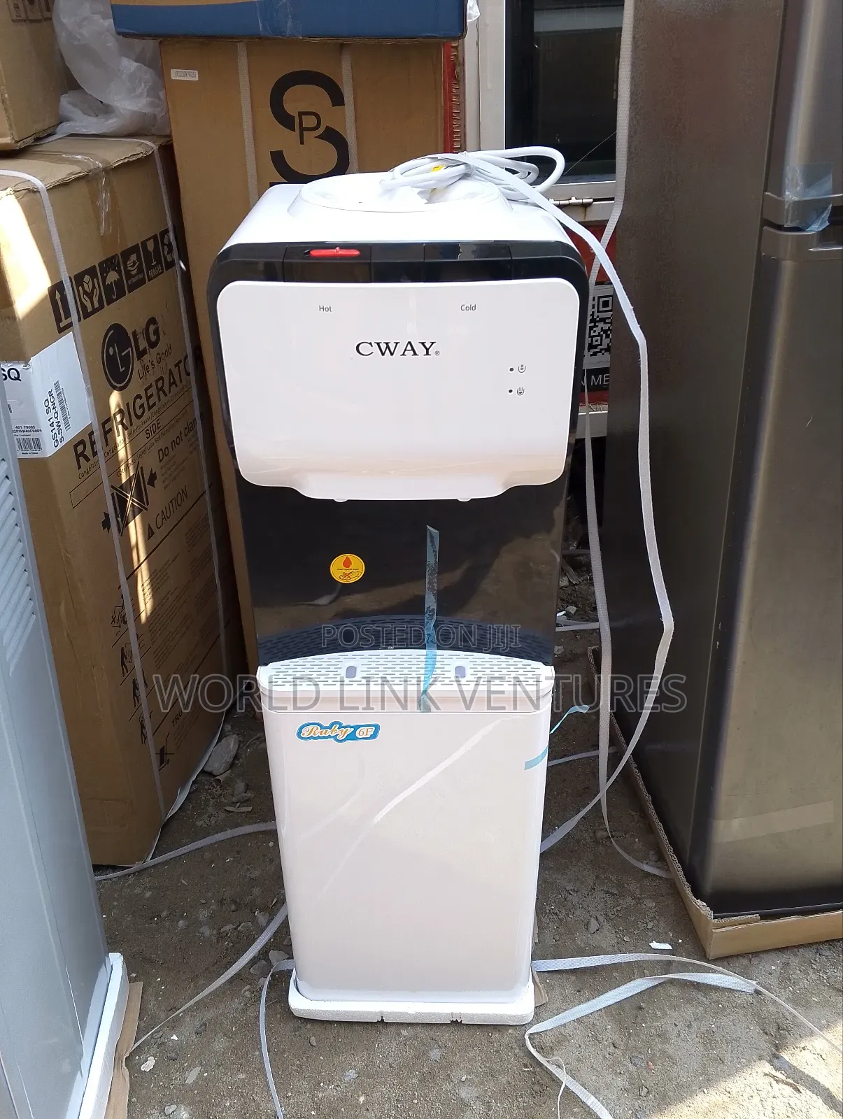 Cway Water Dispenser With Fridge and Freezer Compartment