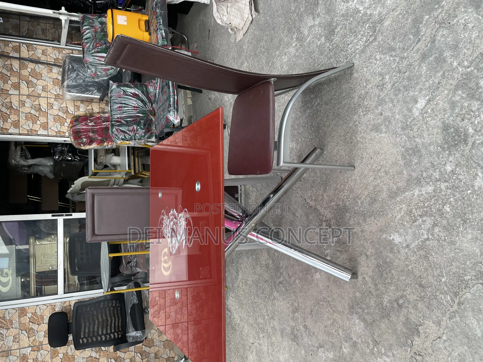 Glass Dining Table With 4 Chairs