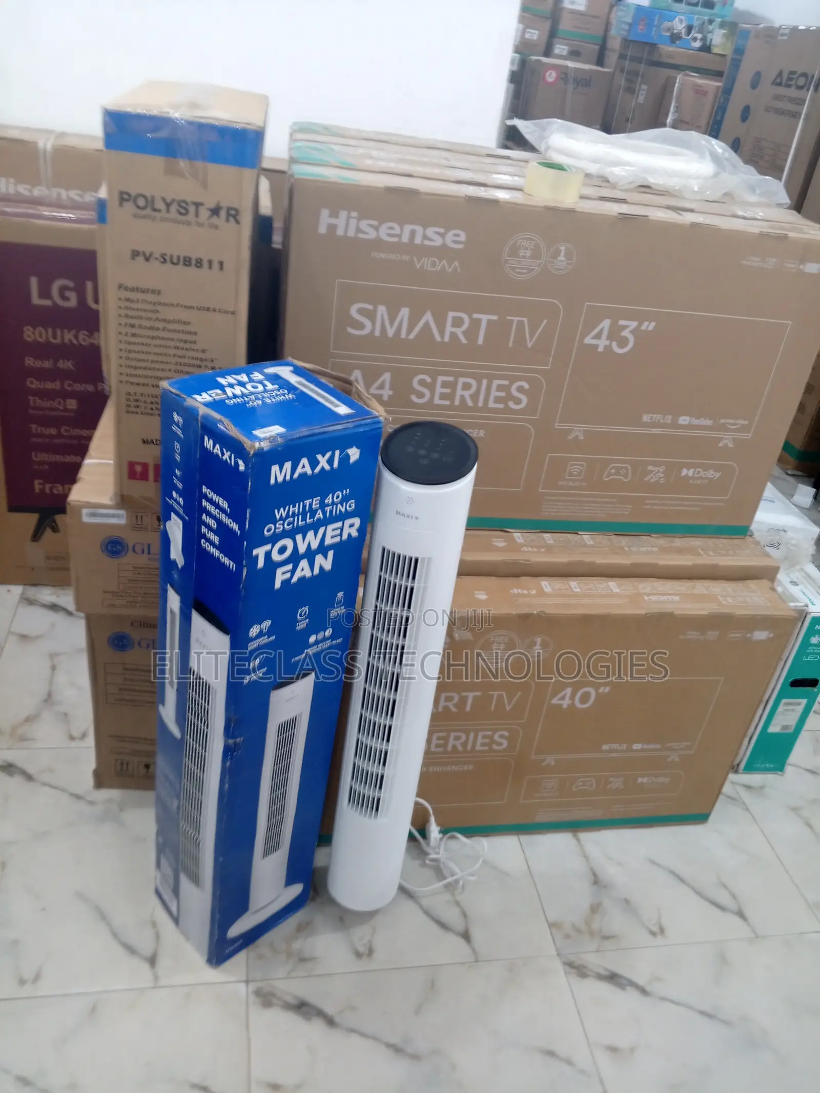 Maxi Gentle Air Movement 40" Oscillating Tower Fan