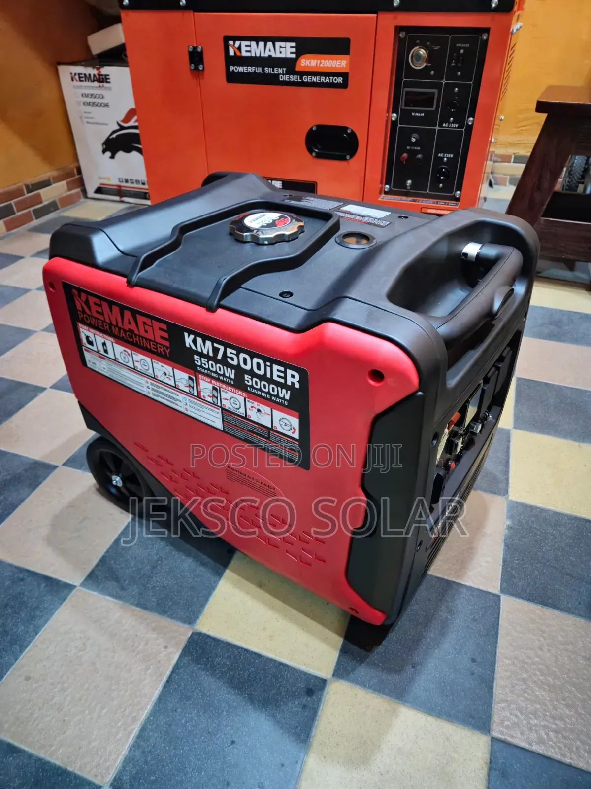 Kemage Silent Inverter Generator, 7.5kva 5kw