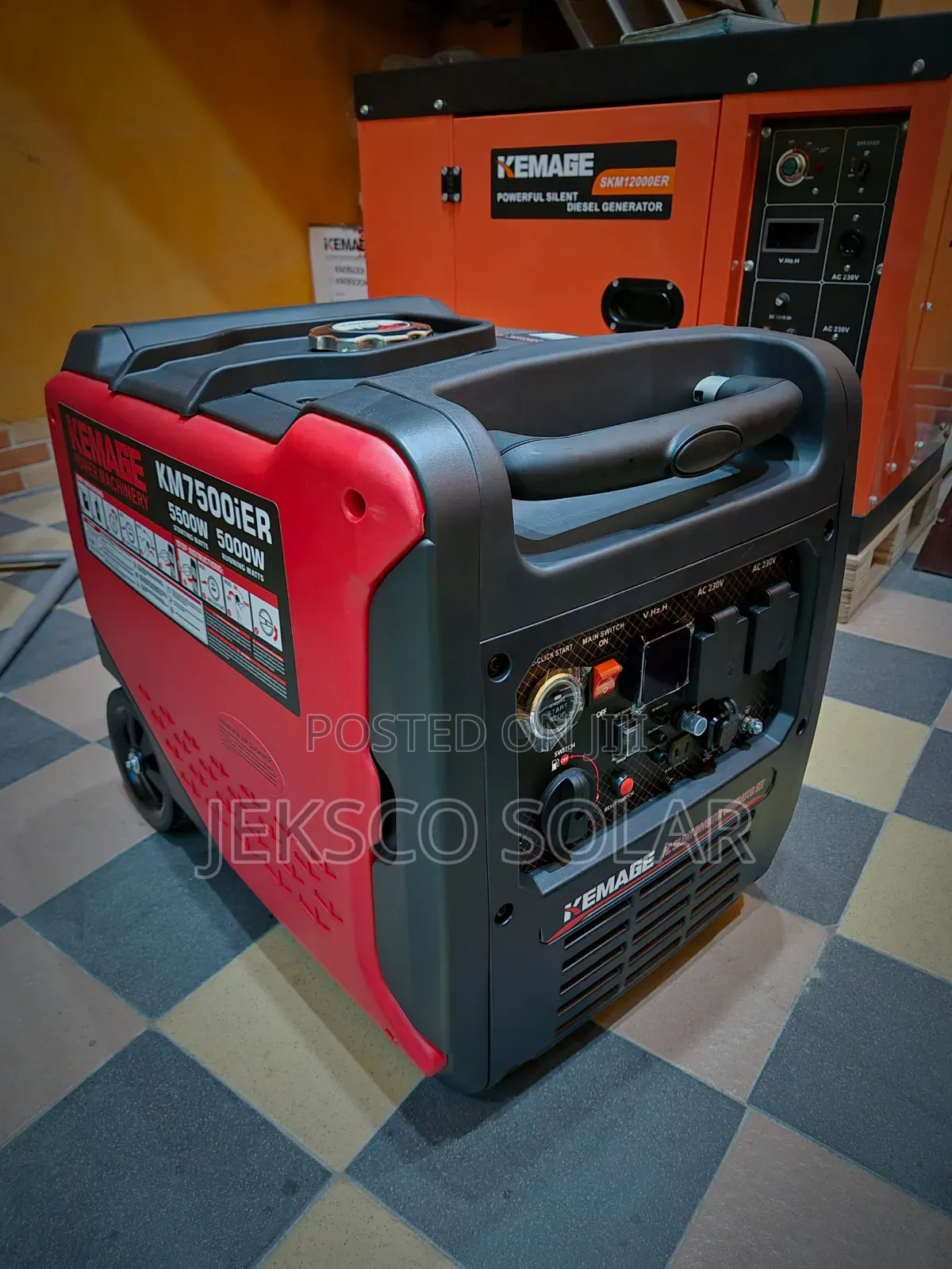 Kemage Silent Inverter Generator, 7.5kva 5kw