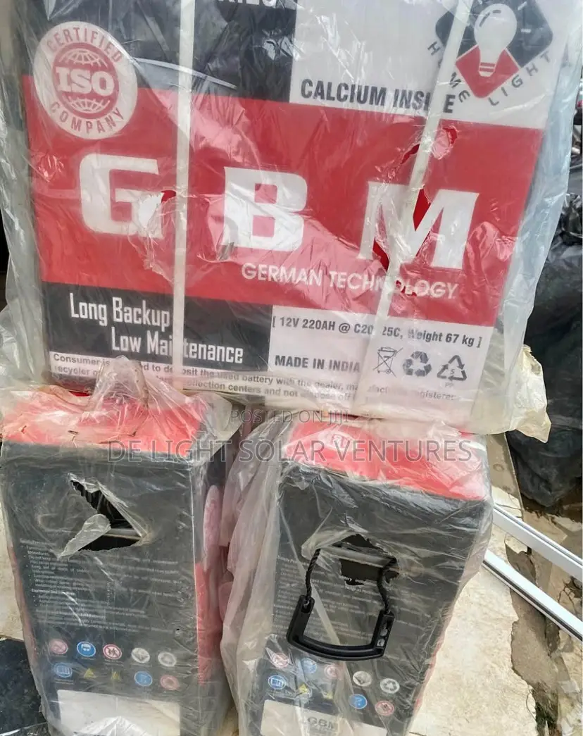 GBM Tubular Battery 220ah/12v
