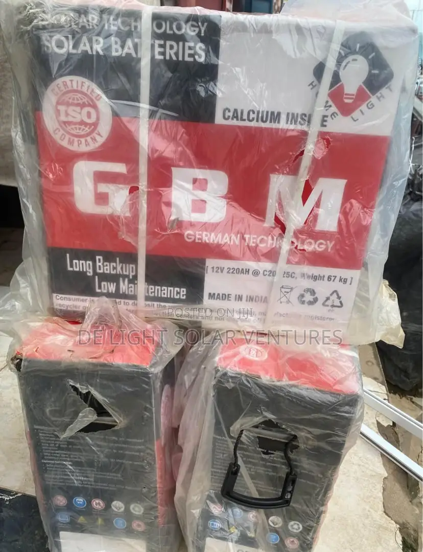 GBM Tubular Battery 220ah/12v