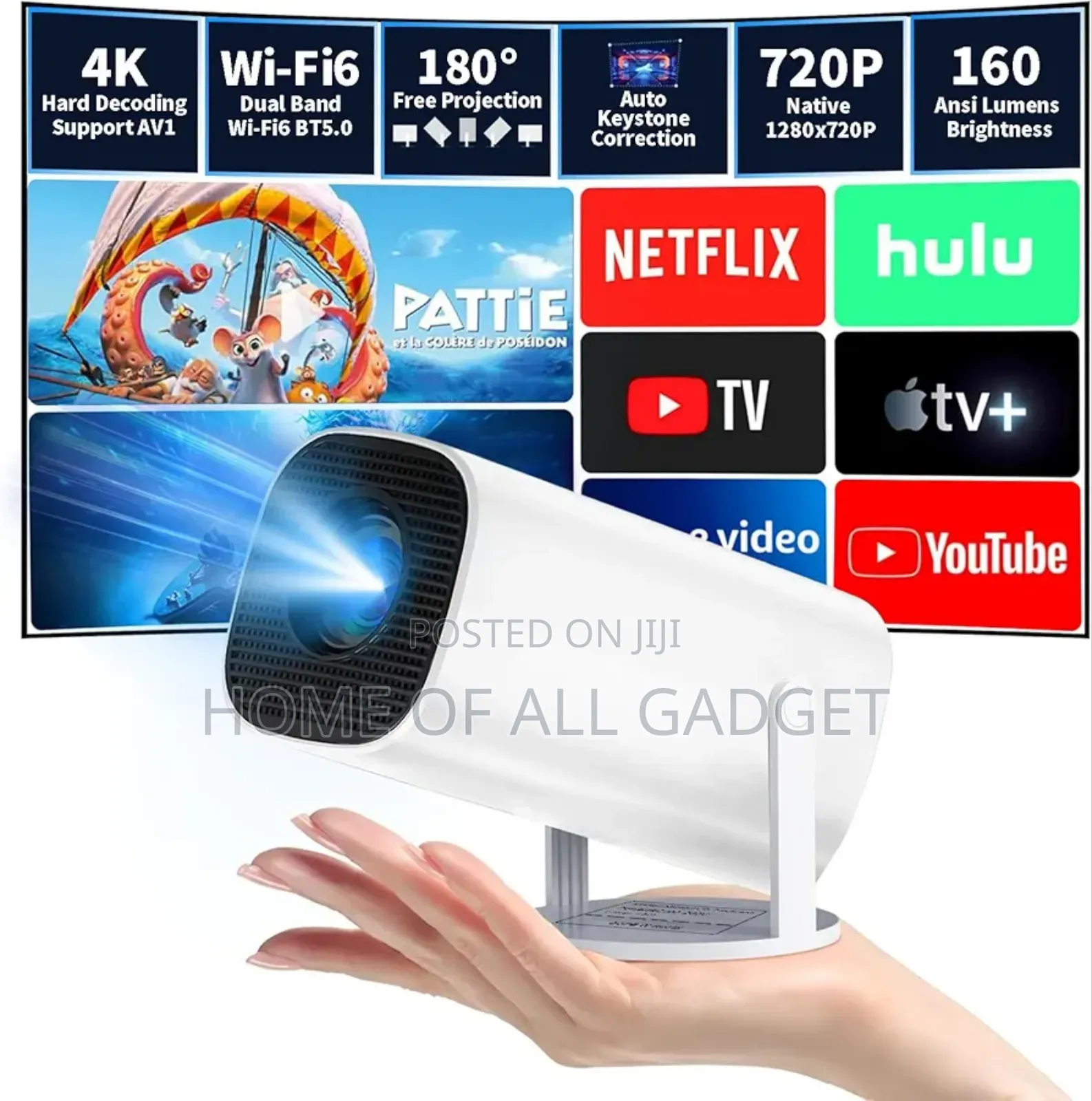 Smart Projector 720p Full Hd Portable With Hdmi