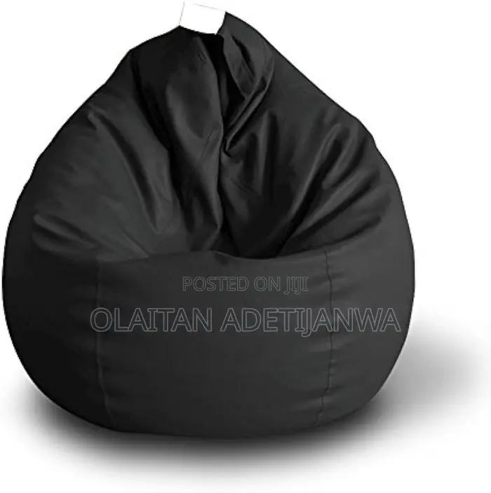 Leather Comfy Beanbag Chair With Removable Cover