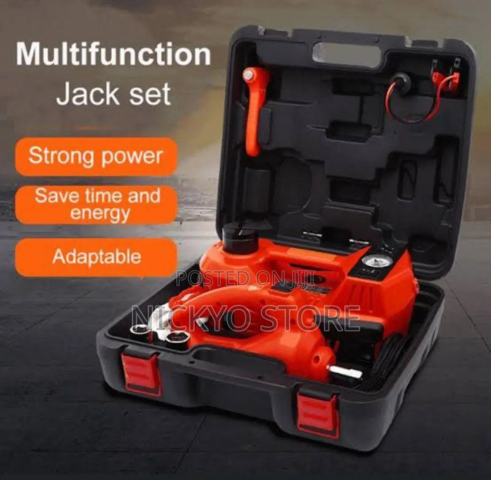 4in1 Jack, Air Pump, 12V Led Lighter, Electric Nut Opener