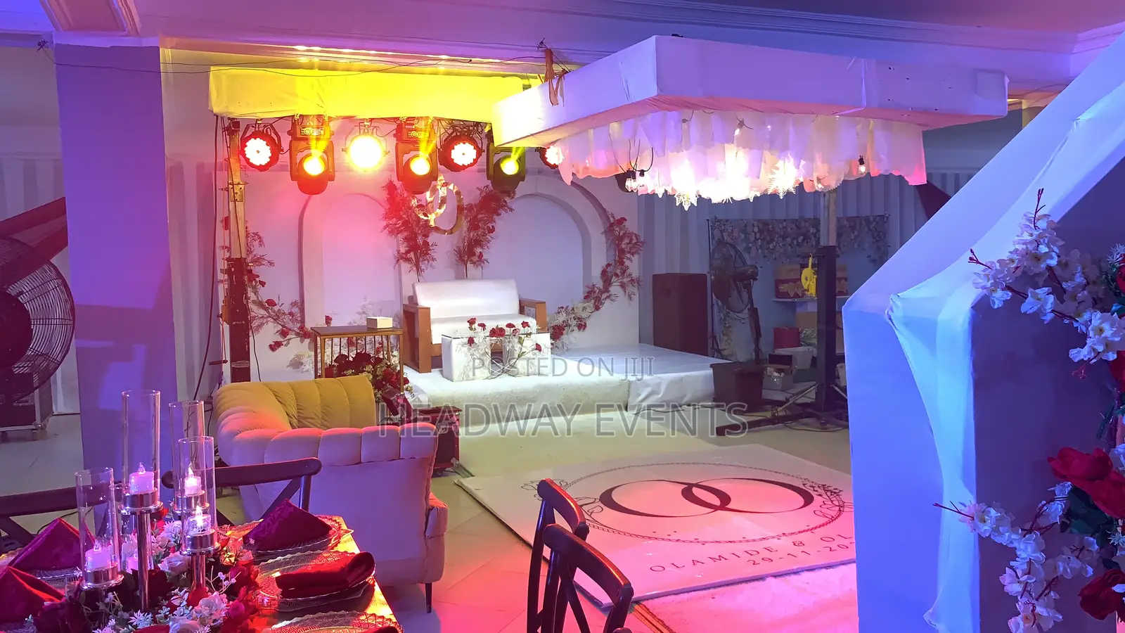 Traditional With Reception Wedding Decor With Full Lighting