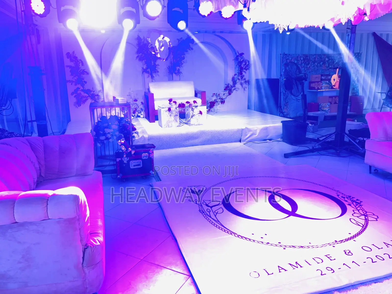 Traditional With Reception Wedding Decor With Full Lighting