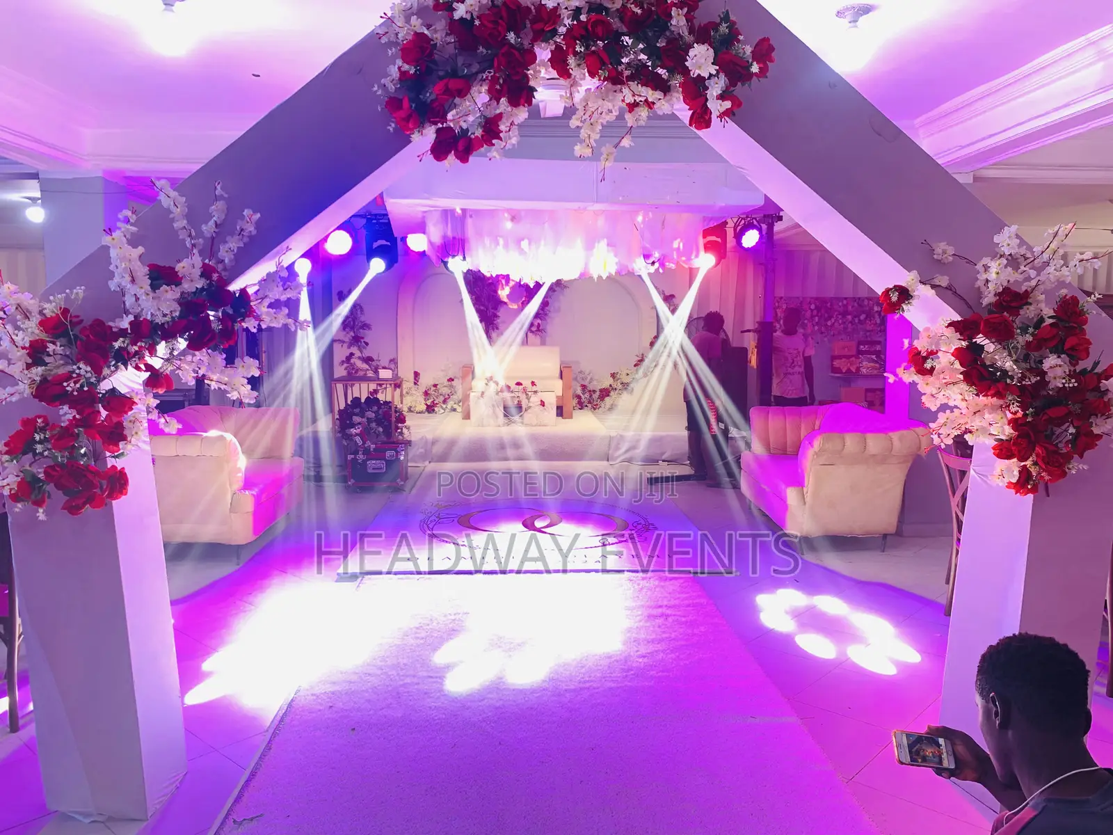 Traditional With Reception Wedding Decor With Full Lighting