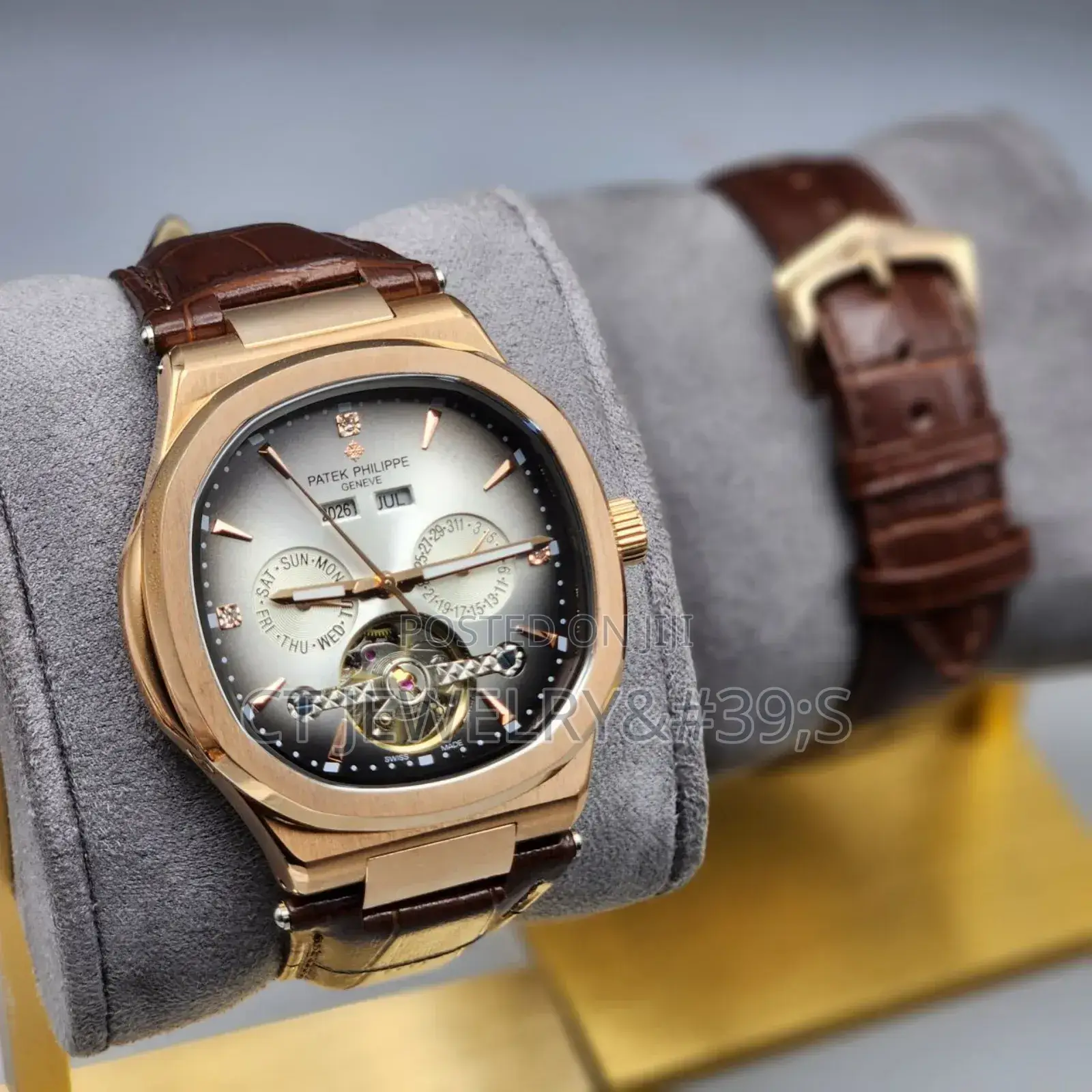 PATEK PHILIPPE Original Leather Watch (Premium) Men's