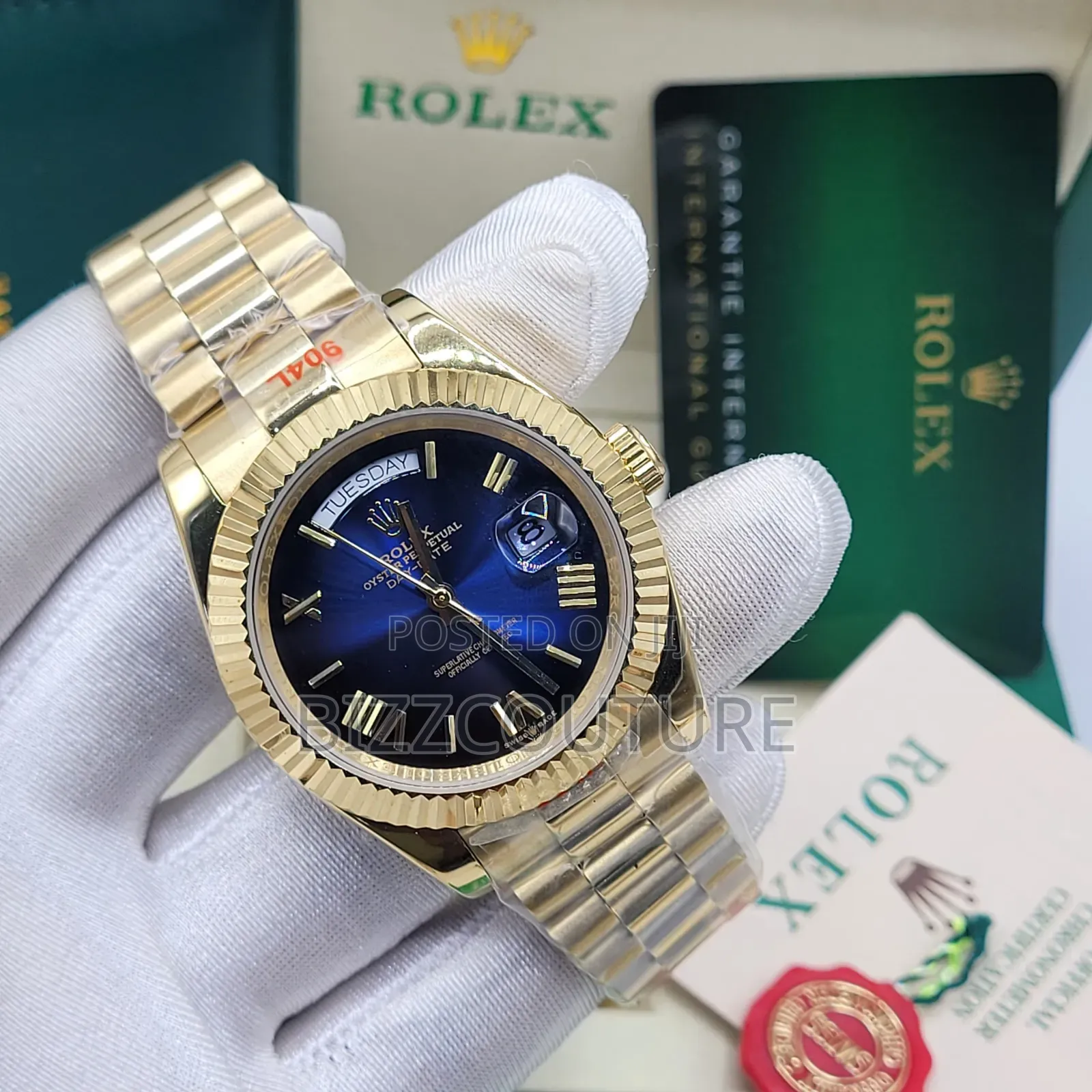 Original Rolex Day-Date Gold Chain Watch Available in Store