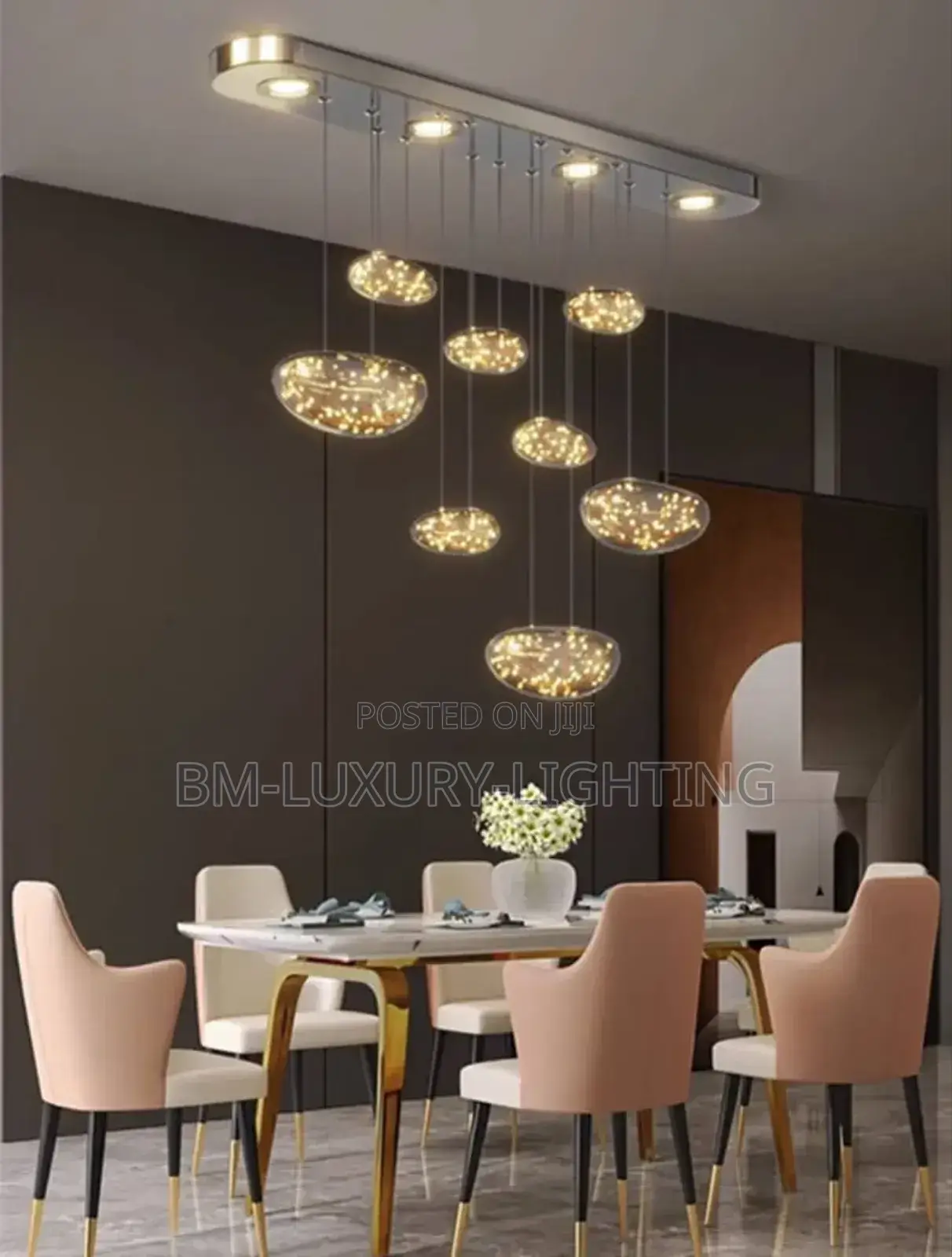 12 / 8 Dropping Glass Chandelier