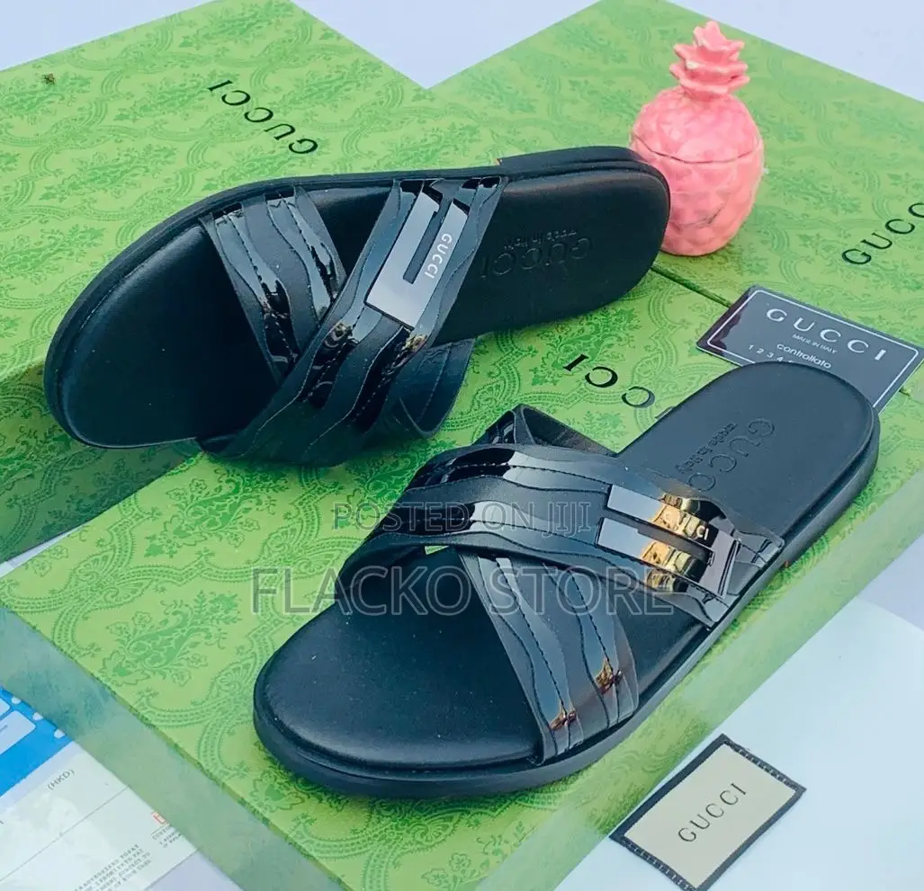 Original Gucci Leather Slippers